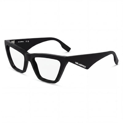 KARL LAGERFELD Kl6195 Women's Eyeglasses with Black Acetate Frame, Transparent Polycarbonate Lenses - Size 54mm