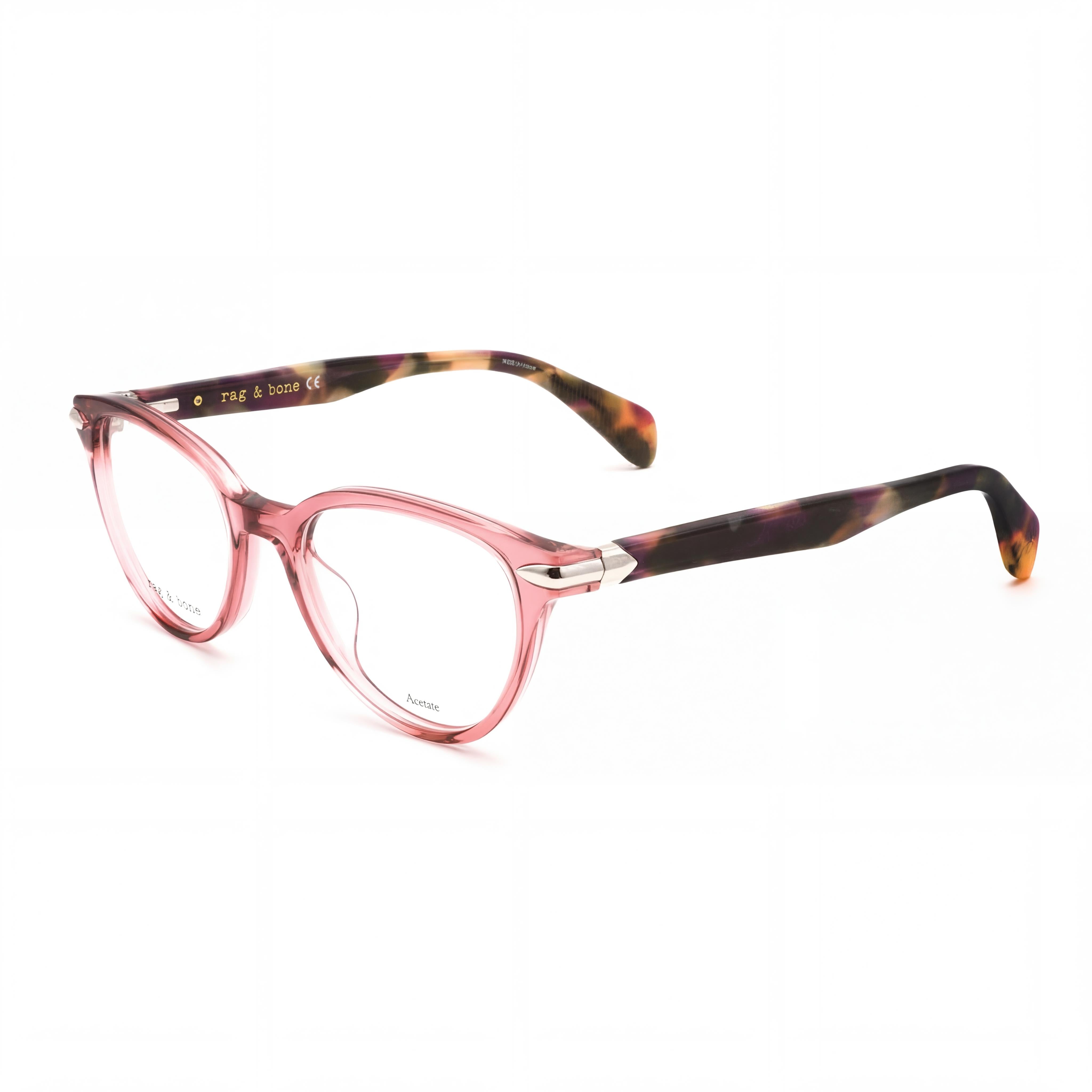 rag & bone Casual Women's Violet Havana Acetate Eyewear, Lens 49mm, Bridge 18mm, Temple 140mm, Photo 1