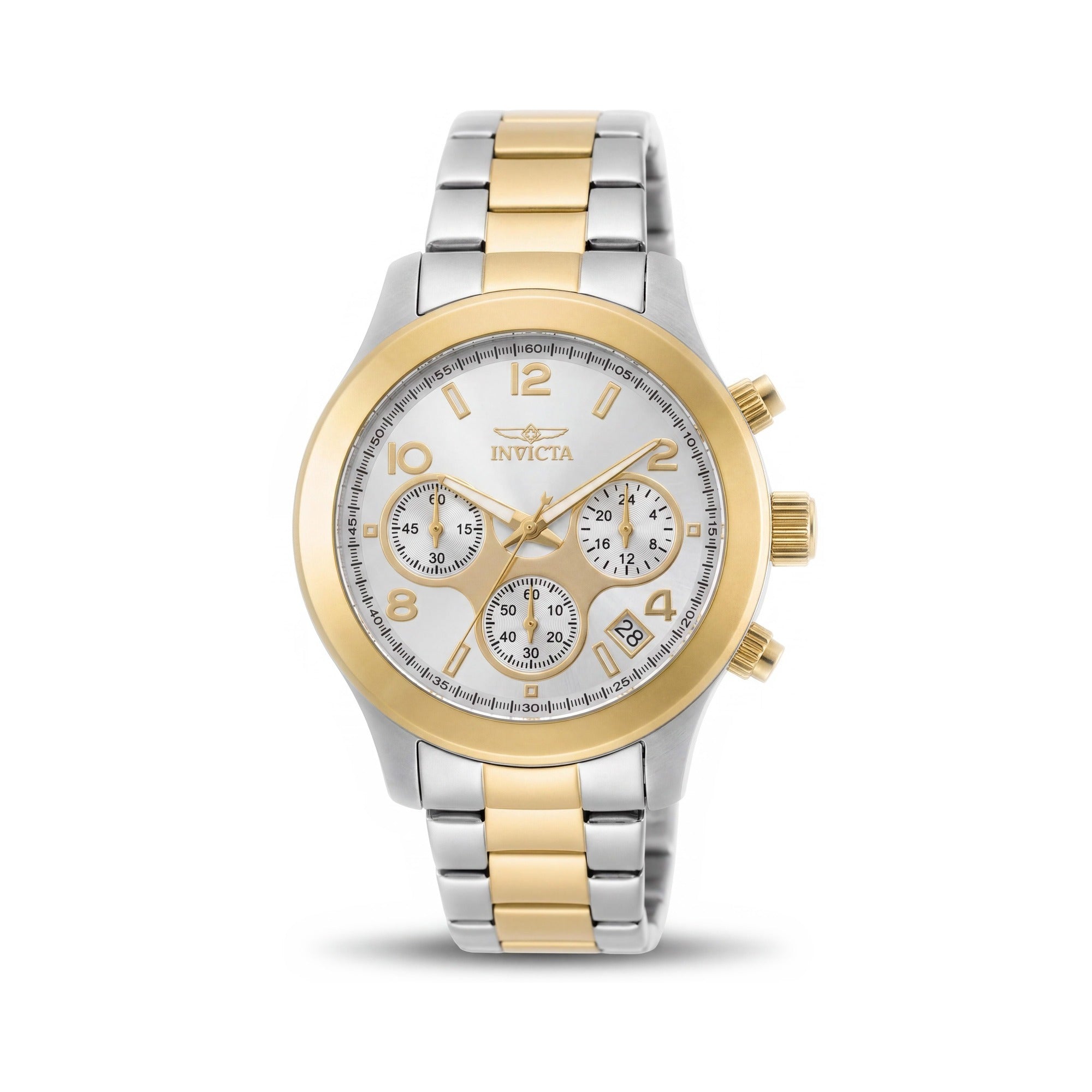Reloj Invicta Angel de cuarzo con cronógrafo de acero inoxidable dorado de 38 mm para mujer, Photo 1