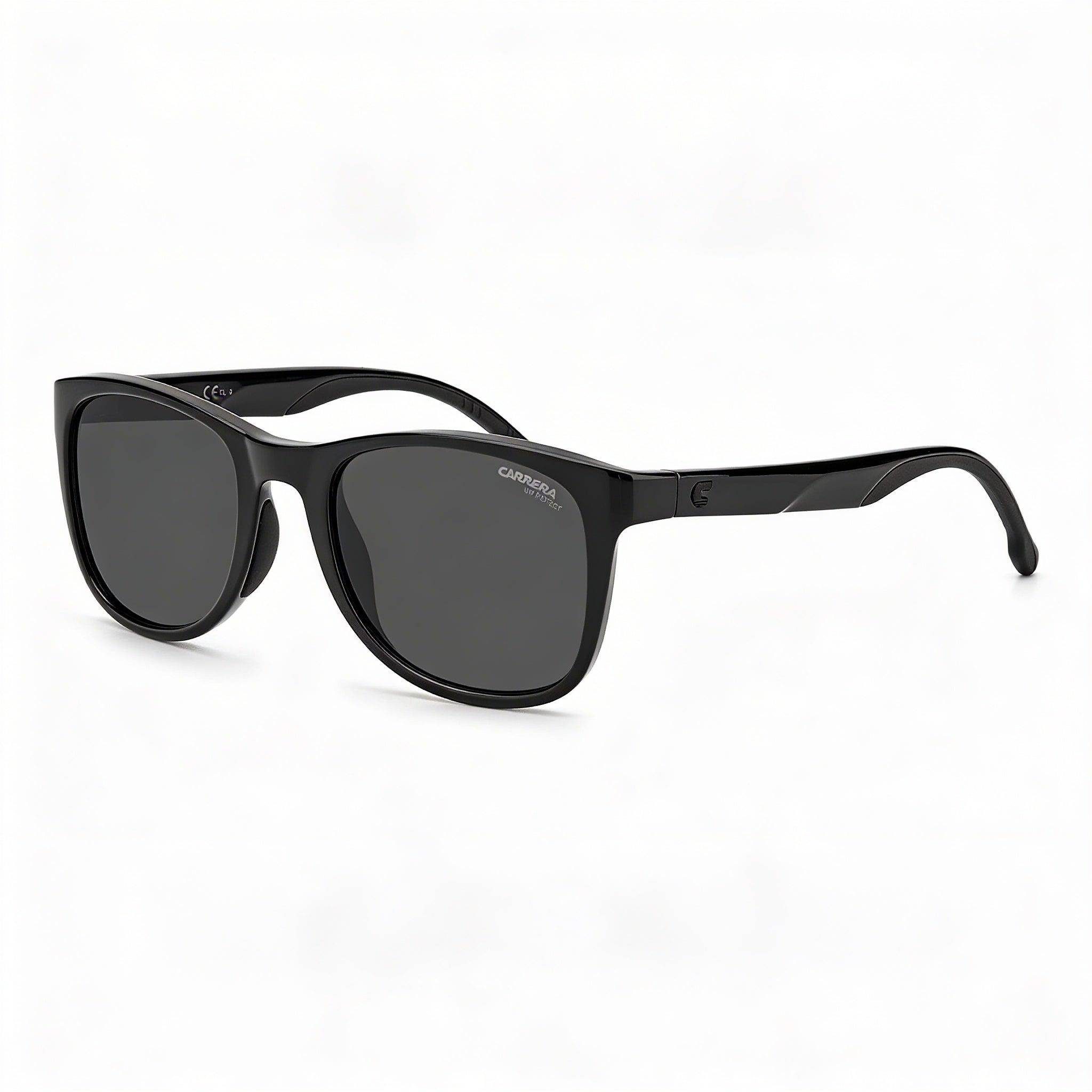Carrera 8054/S Unisex Sunglasses featuring Black Polyamide Frame and Black Polycarbonate Lenses - Size 52-21-145mm, Photo 1