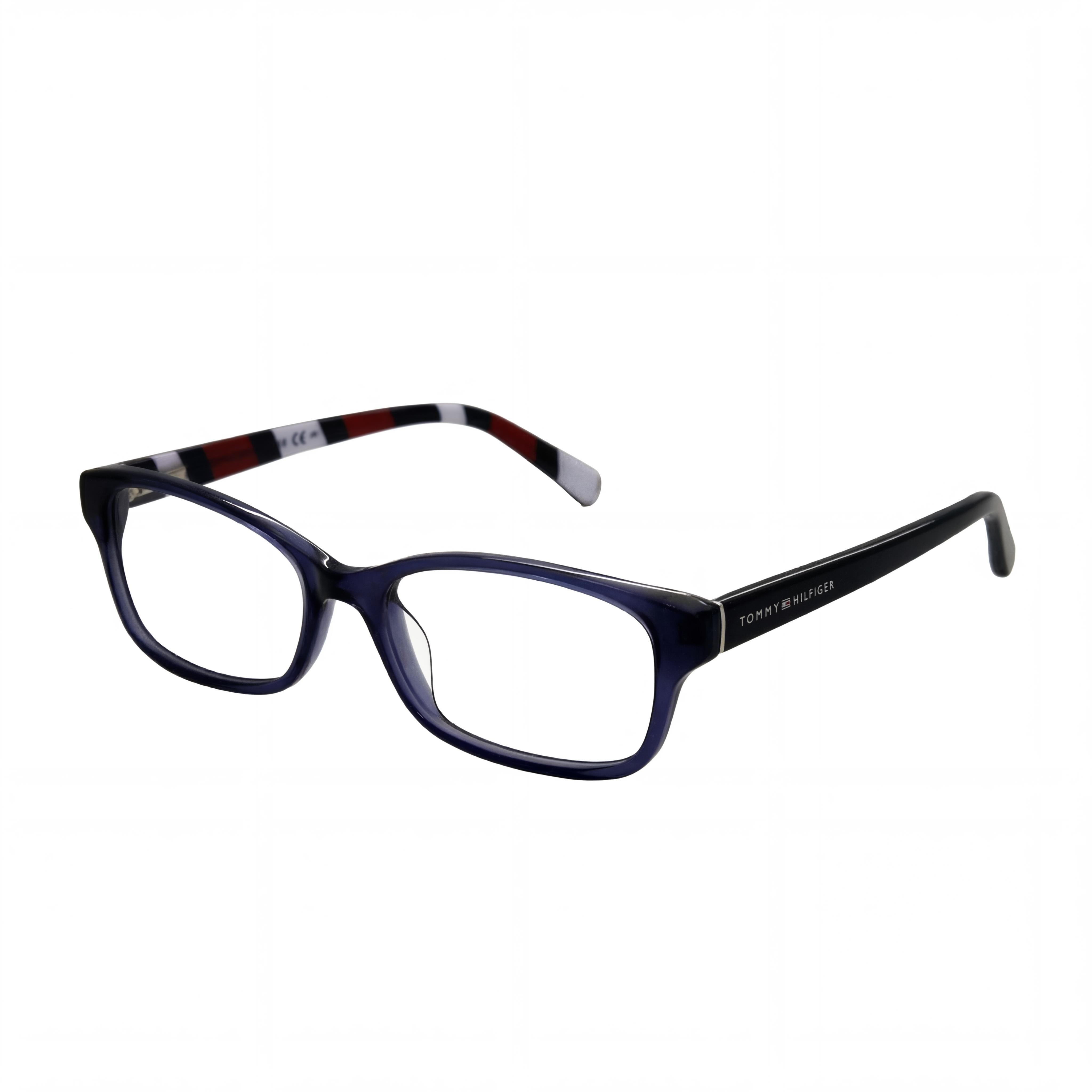 Tommy Hilfiger TH 1685 Women's Transparent Blue Dark Blue Acetate Eyeglasses 51mm, Bridge 16mm, Temple 140mm, Photo 1