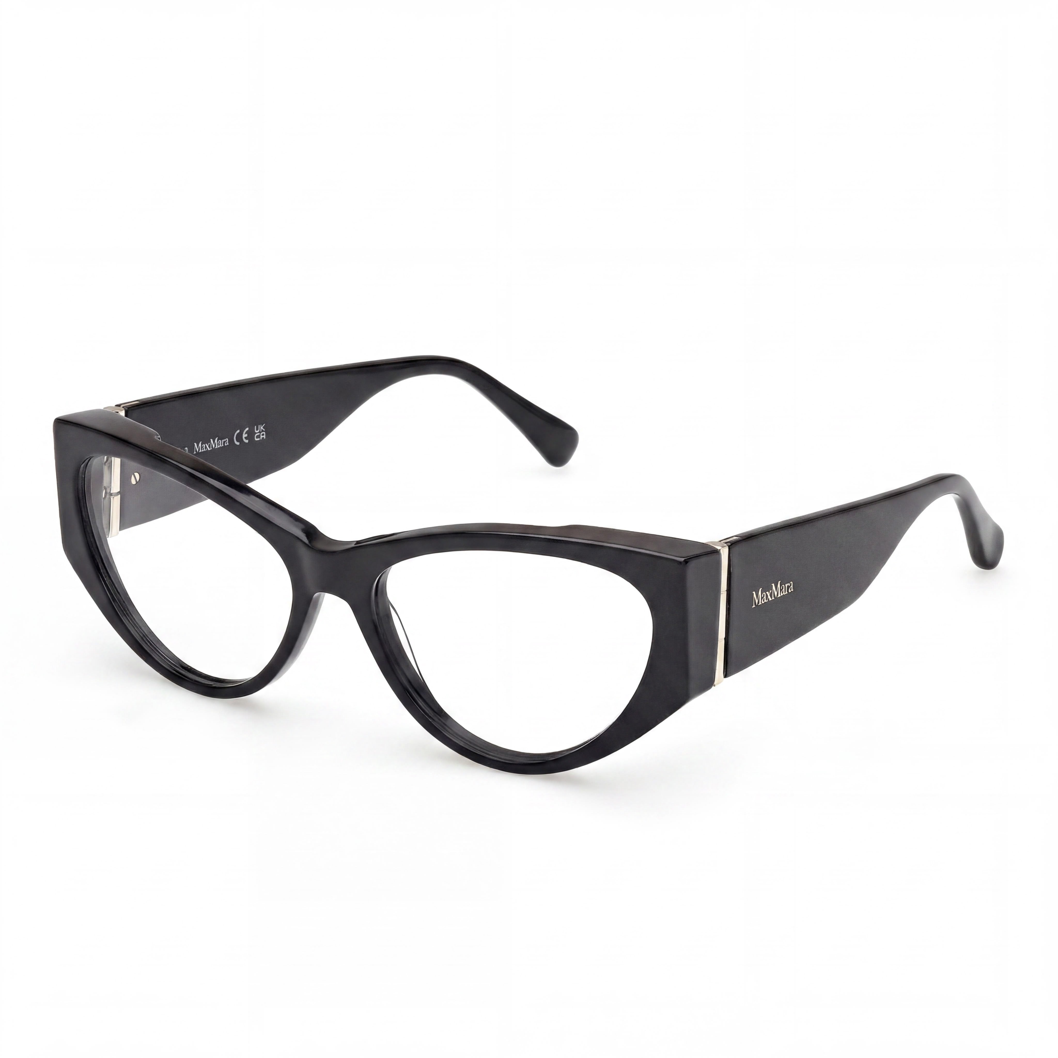 MaxMara Women's Mm5174 Plastic Sunglasses Shiny Black 55mm, Photo 1