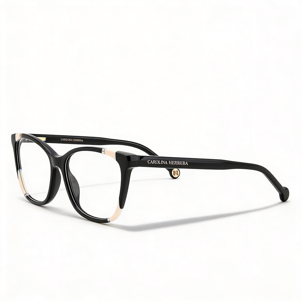 Gafas de sol Carolina Herrera Her 0124 para mujer con montura de acetato color nude negro y lentes de 54 mm de ancho