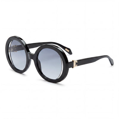 Just Cavalli Casual Women's Shiny Black Smoke Gradient UV Protection Sunglasses 51mm
