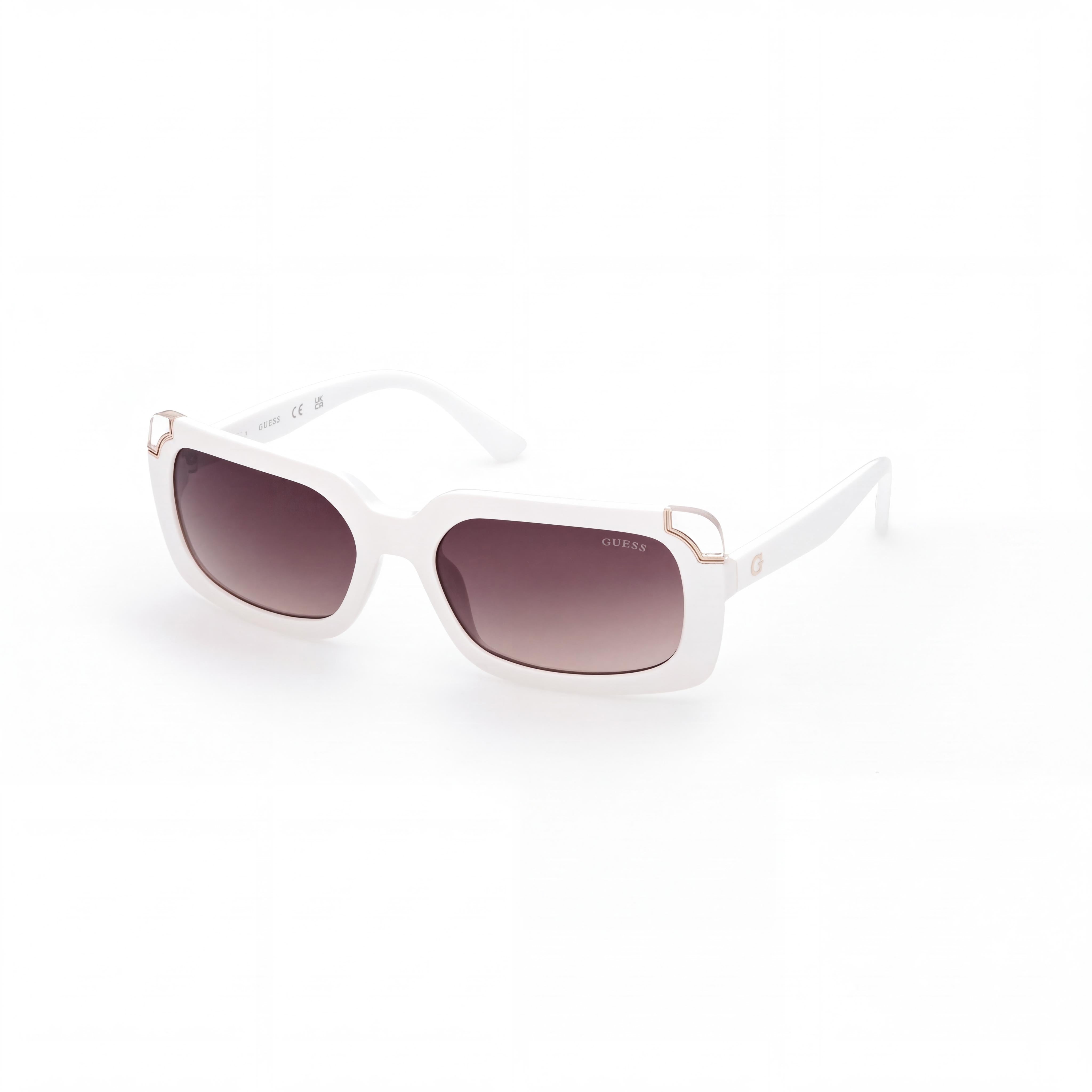 GUESS Women's Square UV400 Protective Sunglasses, Multicoloured Injected Frame, Gradient Brown Lenses 59mm, Photo 1