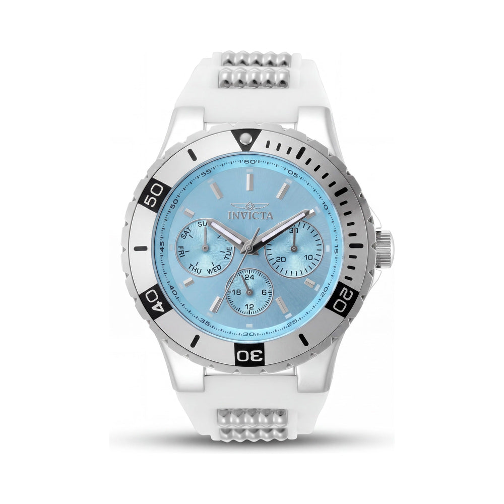 Reloj Invicta Aviator 49891 unisex de acero inoxidable con esfera azul y silicona, cronógrafo de 38 mm