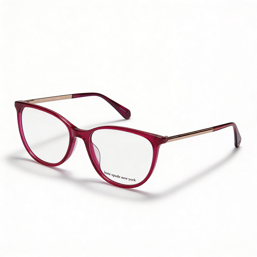kate spade new york Kimberlee Women's Cherry Gold-Logo Plastic Full Rim Square Frame Eyeglasses 52mm