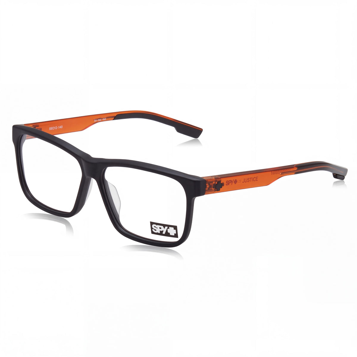 Spy Justice 59 Unisex Matte Black Trans Sepia Grilamid Frame Clear Non-polarized Eyeglasses 59-12-140, Photo 1
