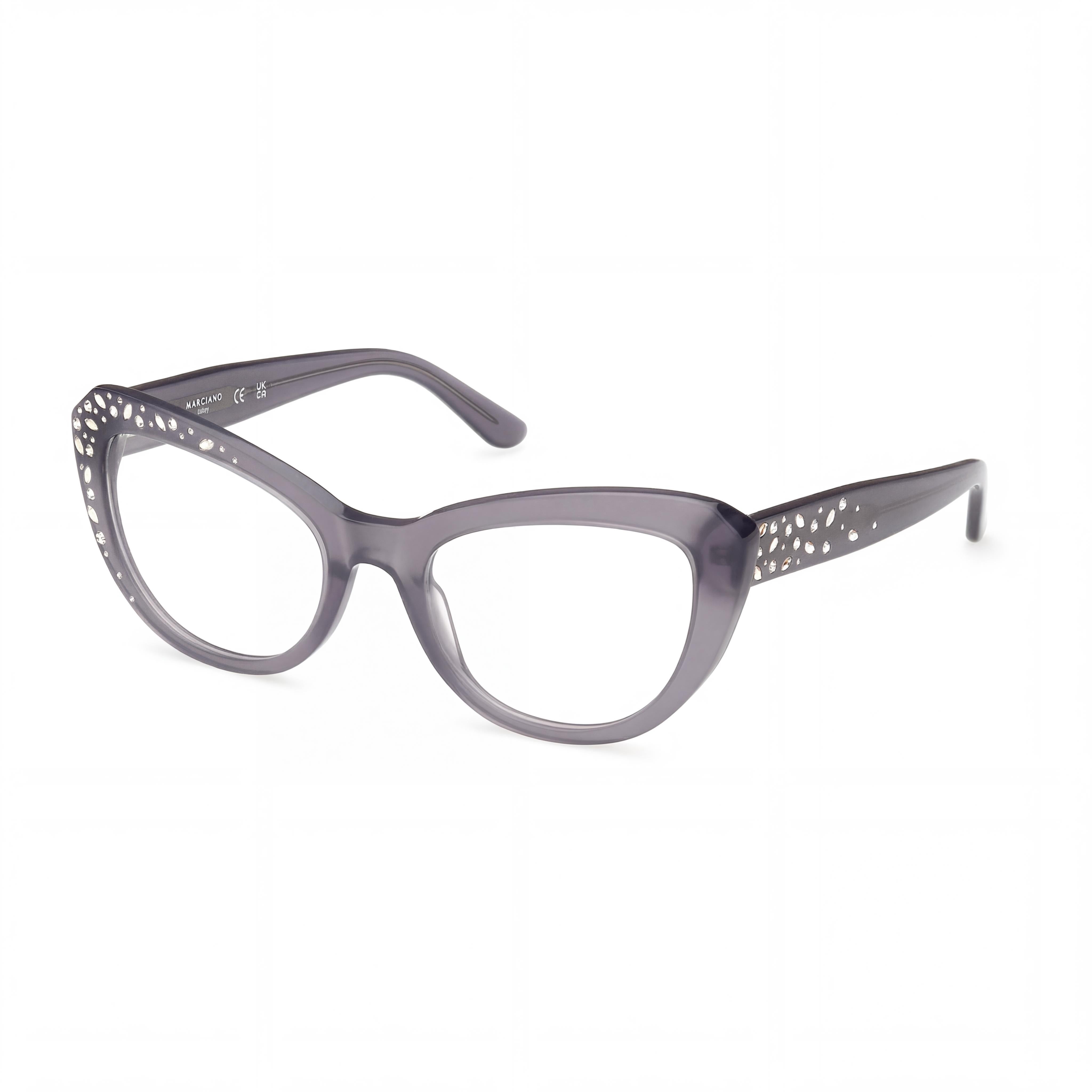 Gafas de sol Guess by Marciano Gm50016 para hombre, ligeras, de plástico gris brillante y con lentes transparentes, 53 mm, Photo 1