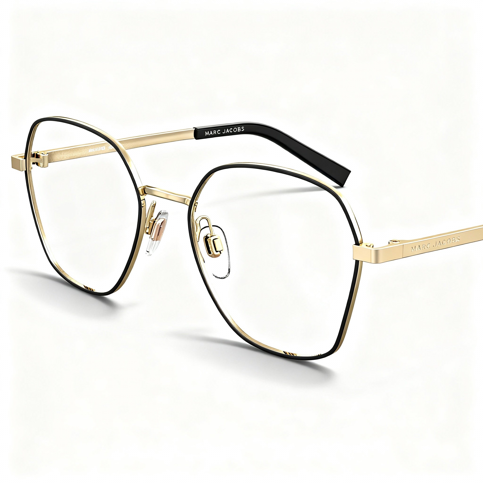 Marc Jacobs Marc 476/G/N Women's Metal Optical Frames in Black Gold, 54mm Lens, 18mm Bridge