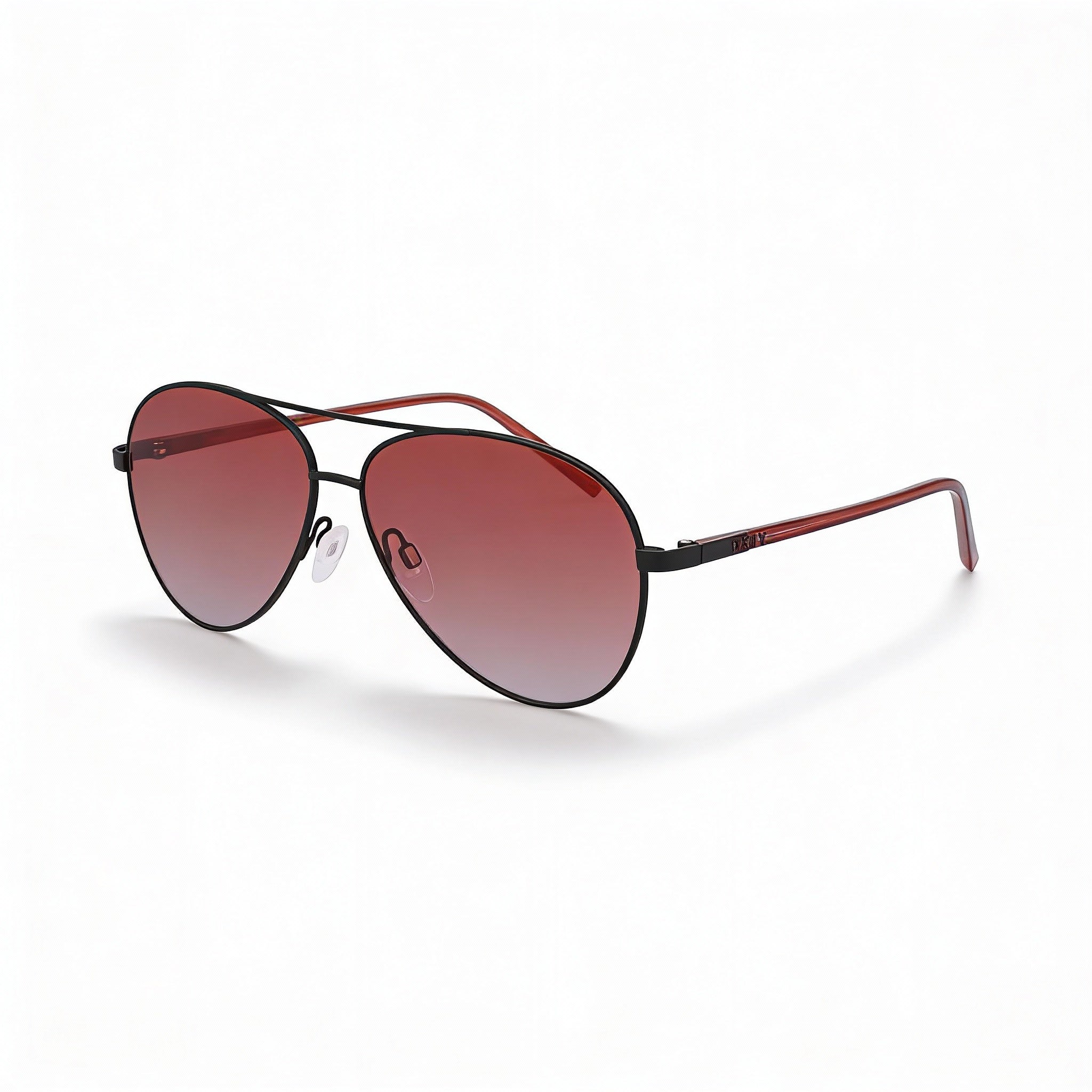 DKNY Dk304s Women's Sunglasses with Red Metal Frame and Red To Smoke Gradient Polycarbonate Lenses, 59mm Lens Width, Photo 1