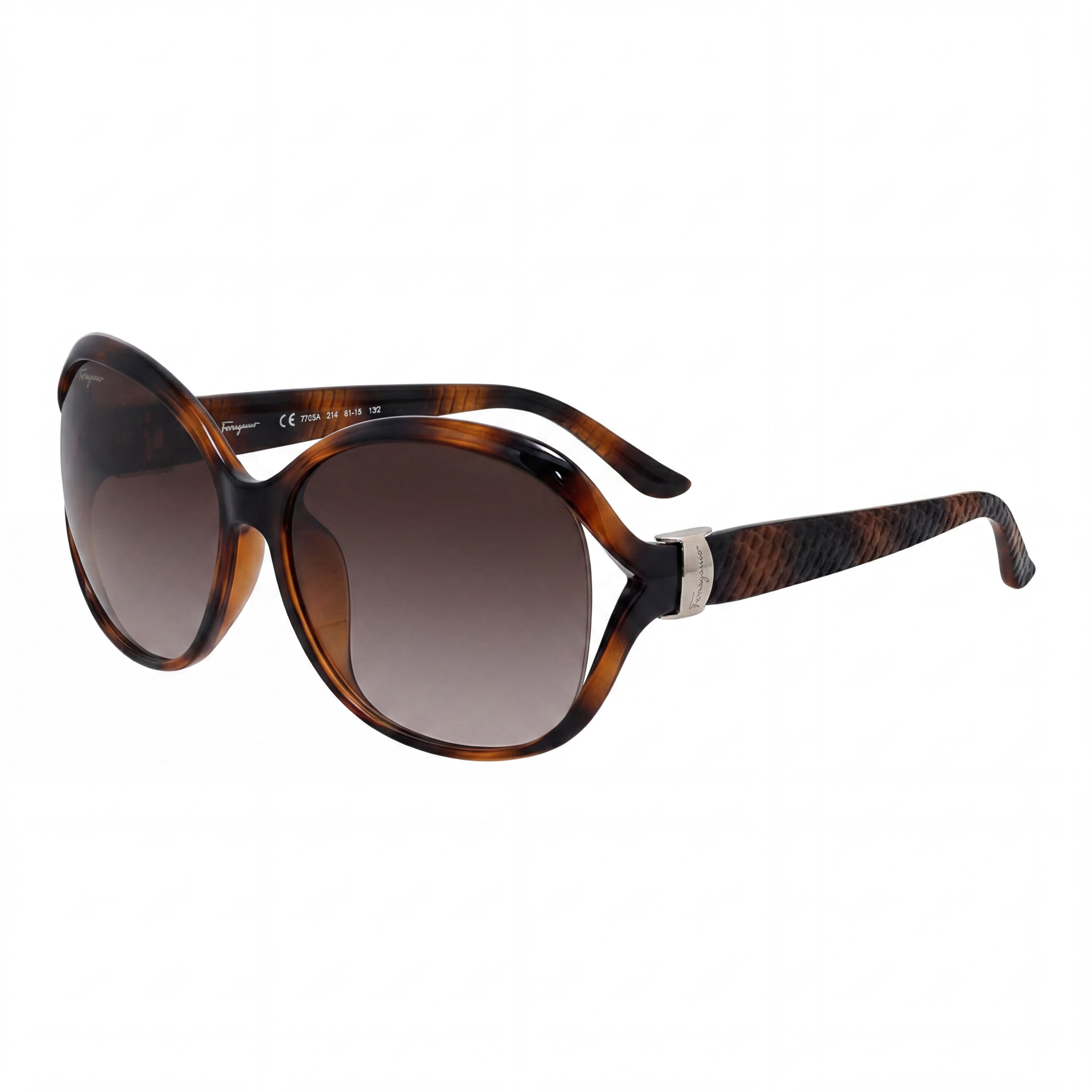 Salvatore Ferragamo Classic Women's Tortoise Plastic Brown Gradient 100% UV Protected 61mm Sunglasses, Photo 1