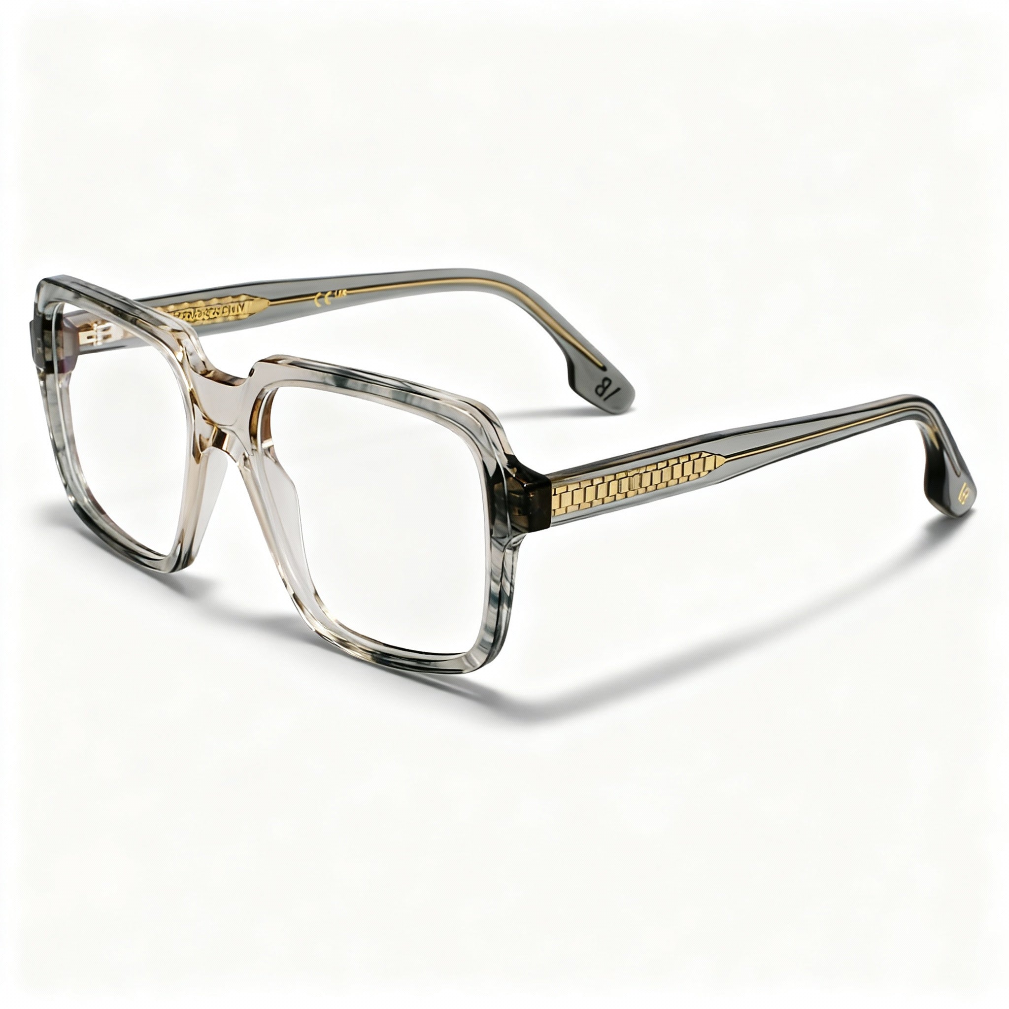 Victoria Beckham VB2668 Women's Acetate Rounded Square Optical Frames Vintage Shaded Grey 53-17-140