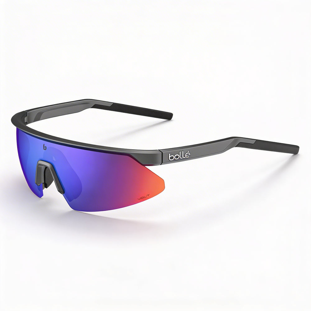 bollé Unisex-adult Multicoloured Acrylic Frame Sunglasses with Multi Glass Non-Polarized Lenses, Size 1