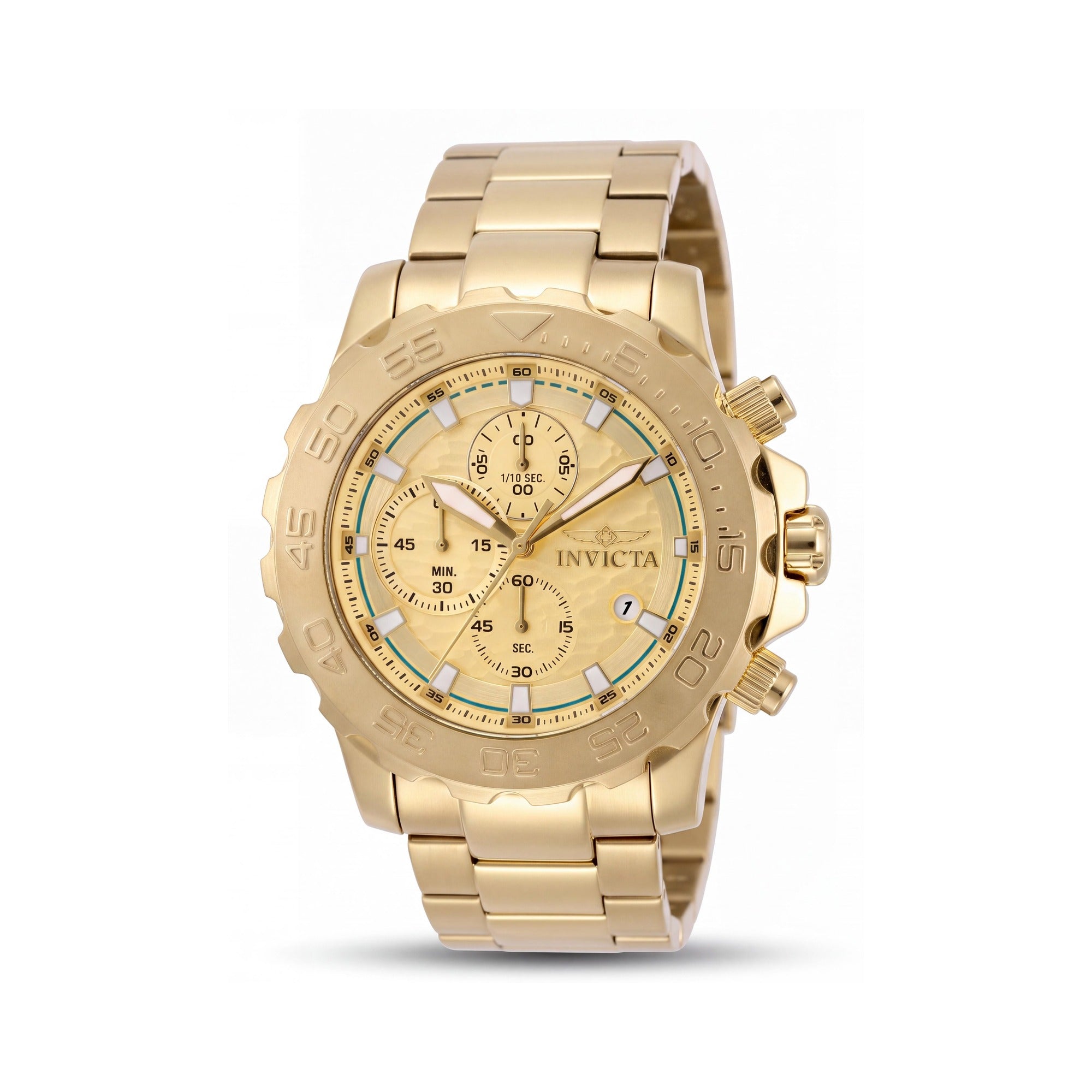 Invicta Pro Diver 50248 Men's Gold-Tone Stainless Steel Chronograph Quartz Watch 54mm Water Resistant, Photo 1