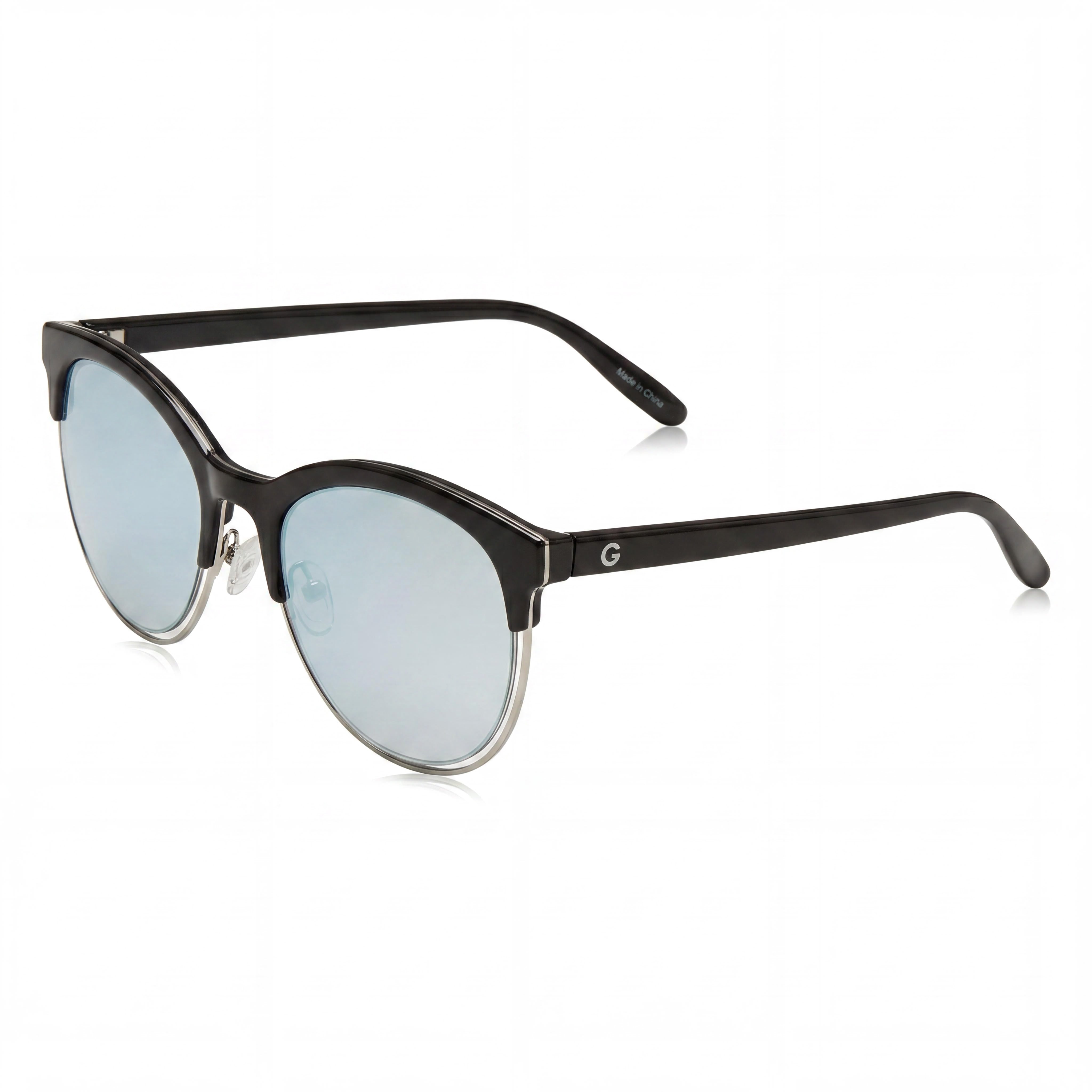 Gafas de sol Guess Retro para mujer, de plástico, color negro, blanco y azul, sin polarizar, con protección UV, ancho de lente de 53 mm, Photo 1
