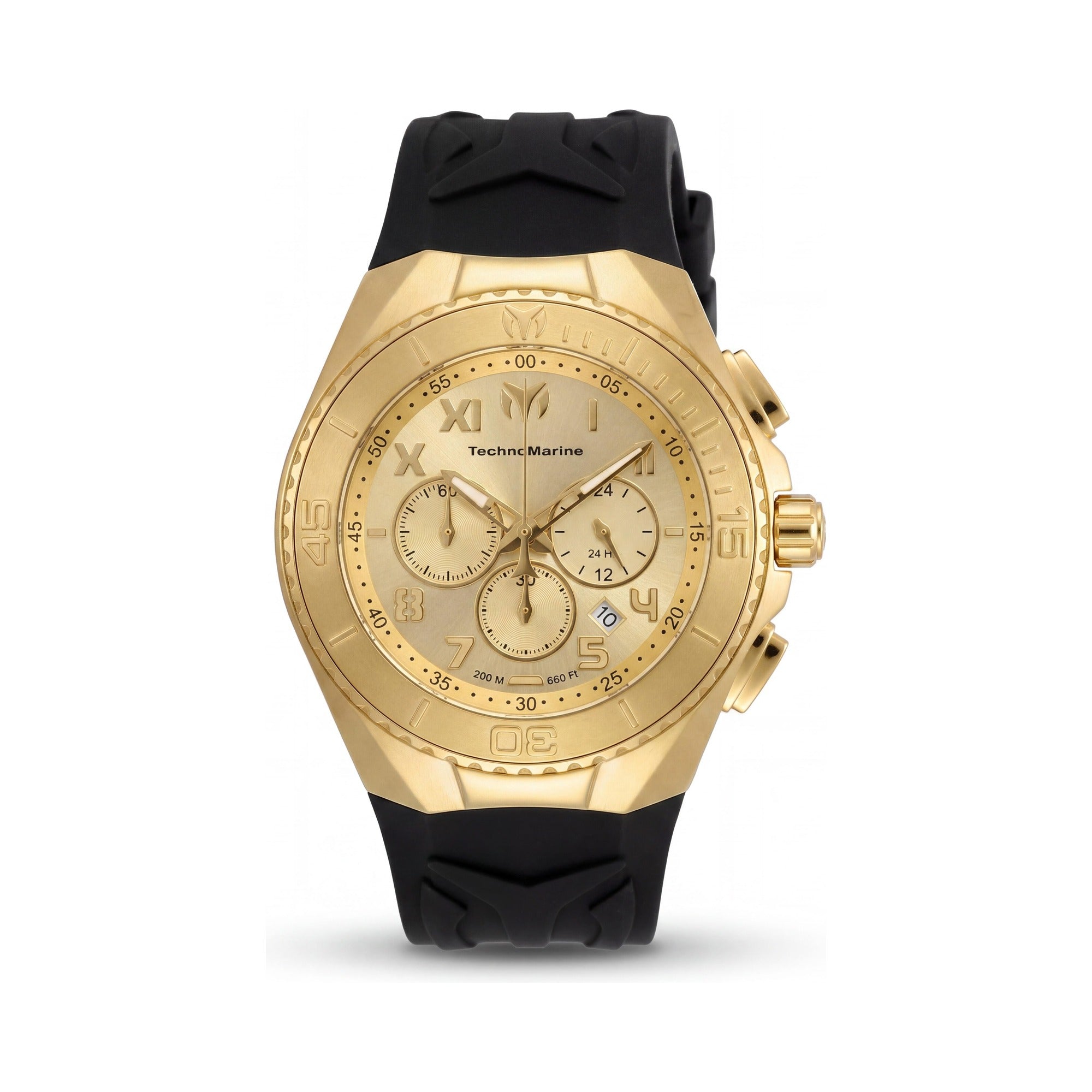 TechnoMarine Manta TM-225005 Men's Quartz Wrist Watch featuring a Gold Dial & 48mm Stainless Steel Case, Photo 1