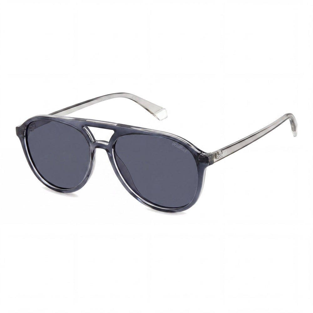 Polaroid Casual Women's Polycarbonate Grey Blue Frame Blue Lens Polarized 100% UV Pilot Sunglasses 56mm
