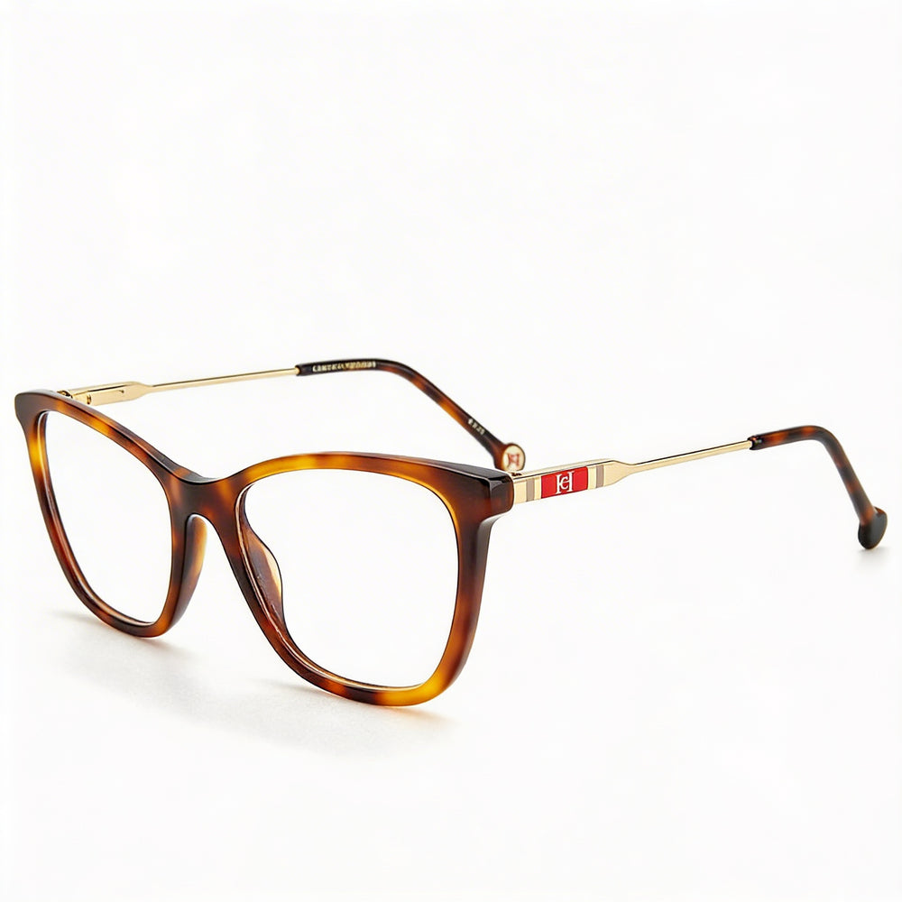 Carolina Herrera Ch 0071 Gafas de Acetato de Montura Completa Ojo de Gato para Mujer en Havana, Talla 54-18-1206
