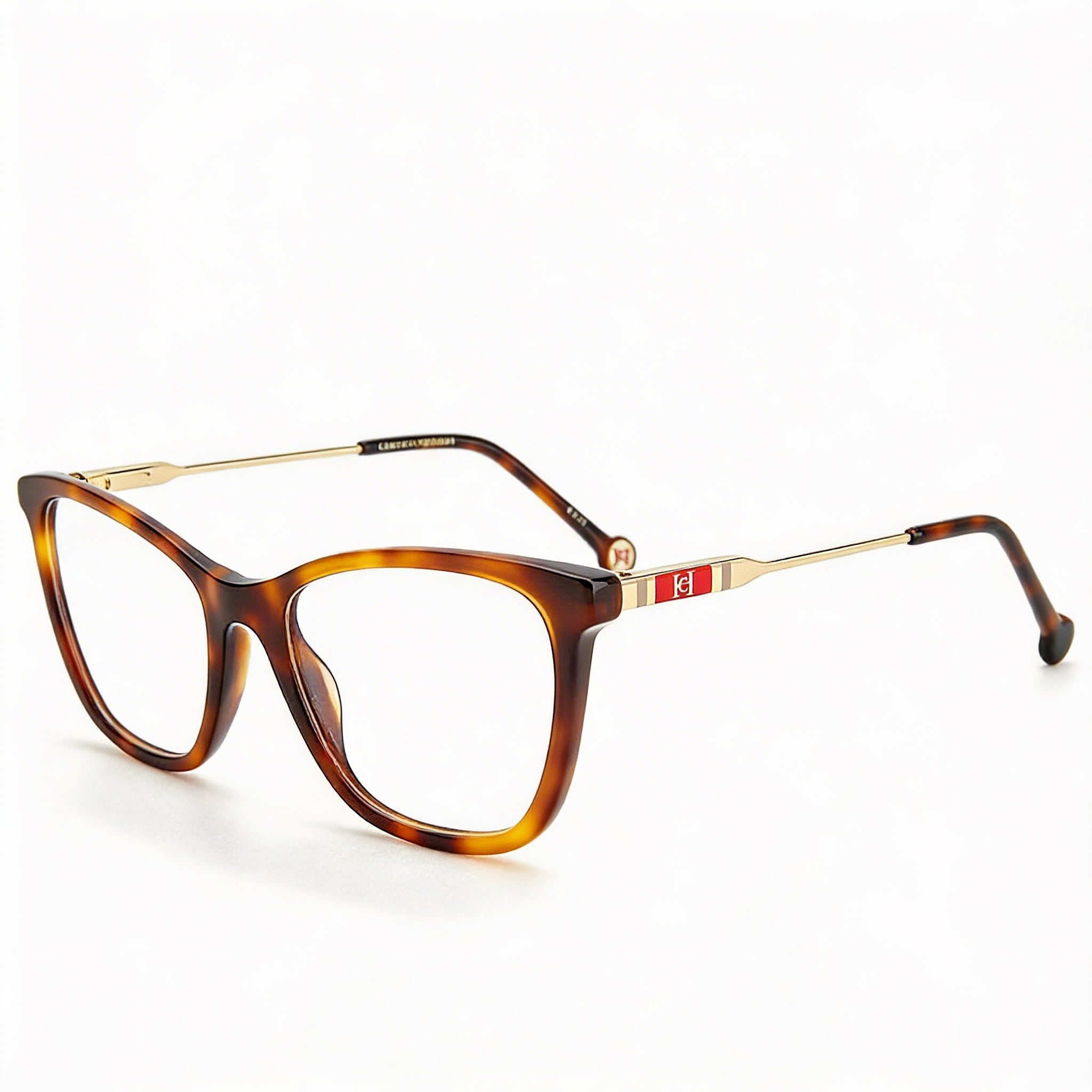 Carolina Herrera Ch 0071 Women's Full Rim Acetate Cat Eye Eyeglasses in Havana, Size 54-18-1206, Photo 1