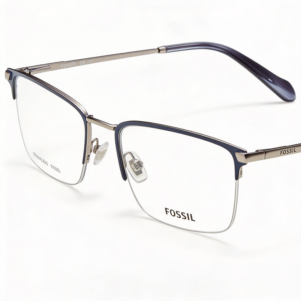 Fossil Fos 7147 Gafas de sol polarizadas unisex con montura de aleación de acero rutenio oscuro mate de 53 mm