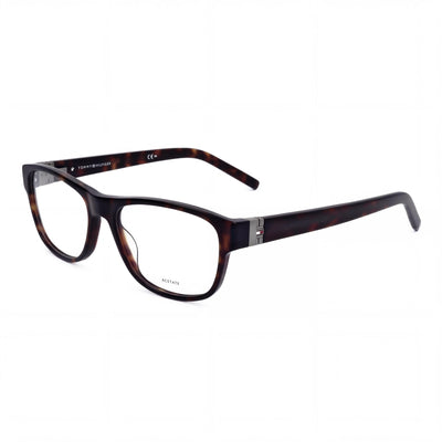 Tommy Hilfiger Classic Unisex Optical Eyeglasses featuring Havana Acetate Frame, 54-17-145