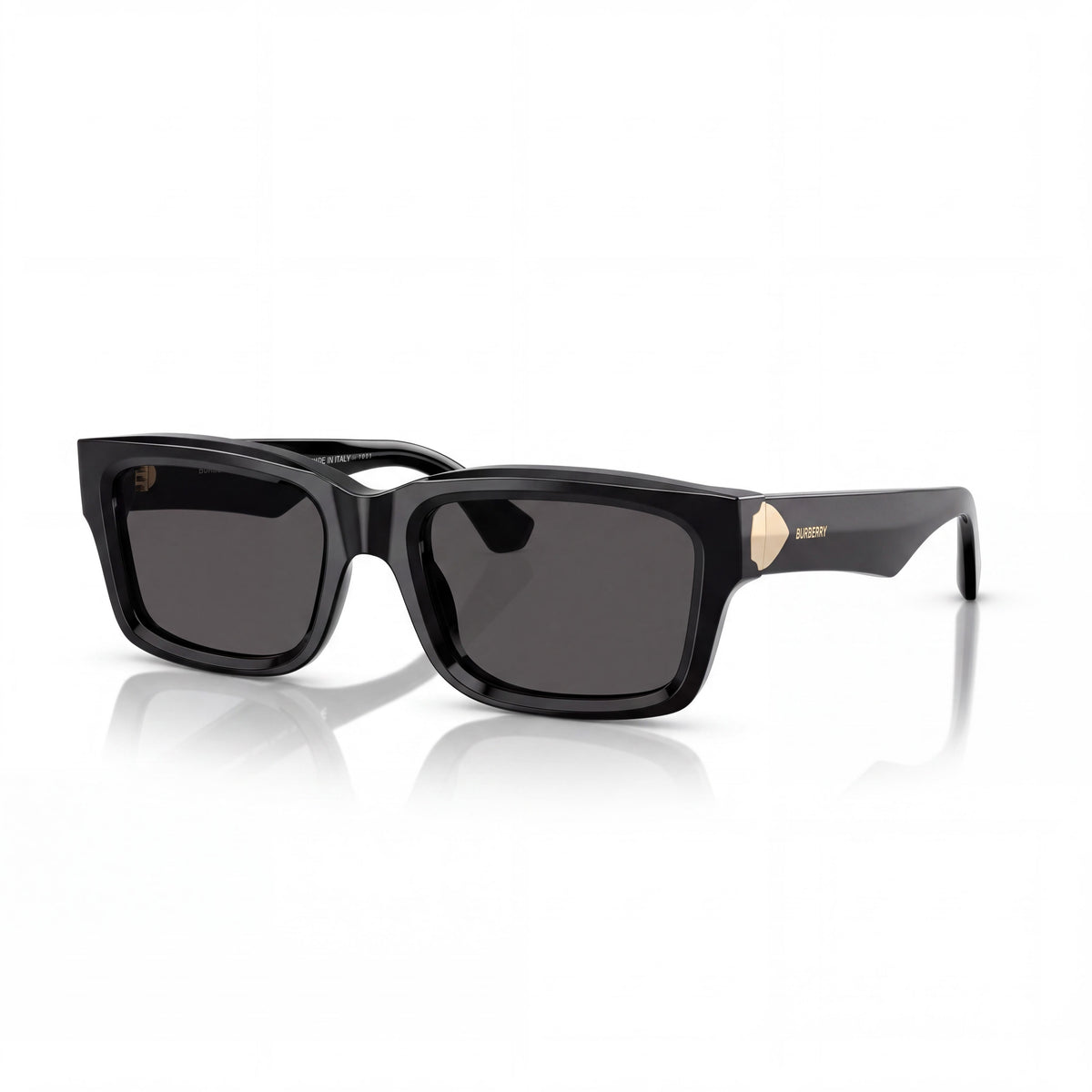 BURBERRY Casual 0BE4443 Gafas de Mujer Rectangulares Grandes de Montura Negra con Lentes Gris Oscuro 14-145mm, Photo 1