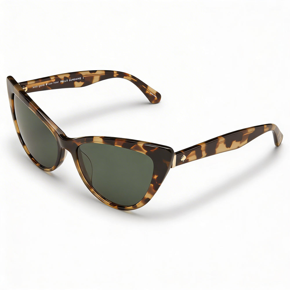 Gafas de Sol Kate Spade New York Karina/S para Mujer, Estilo Ojo de Gato, Plástico, 100% Protección UV, Montura Verde Habana Oscuro, Lente Habana, 56 mm