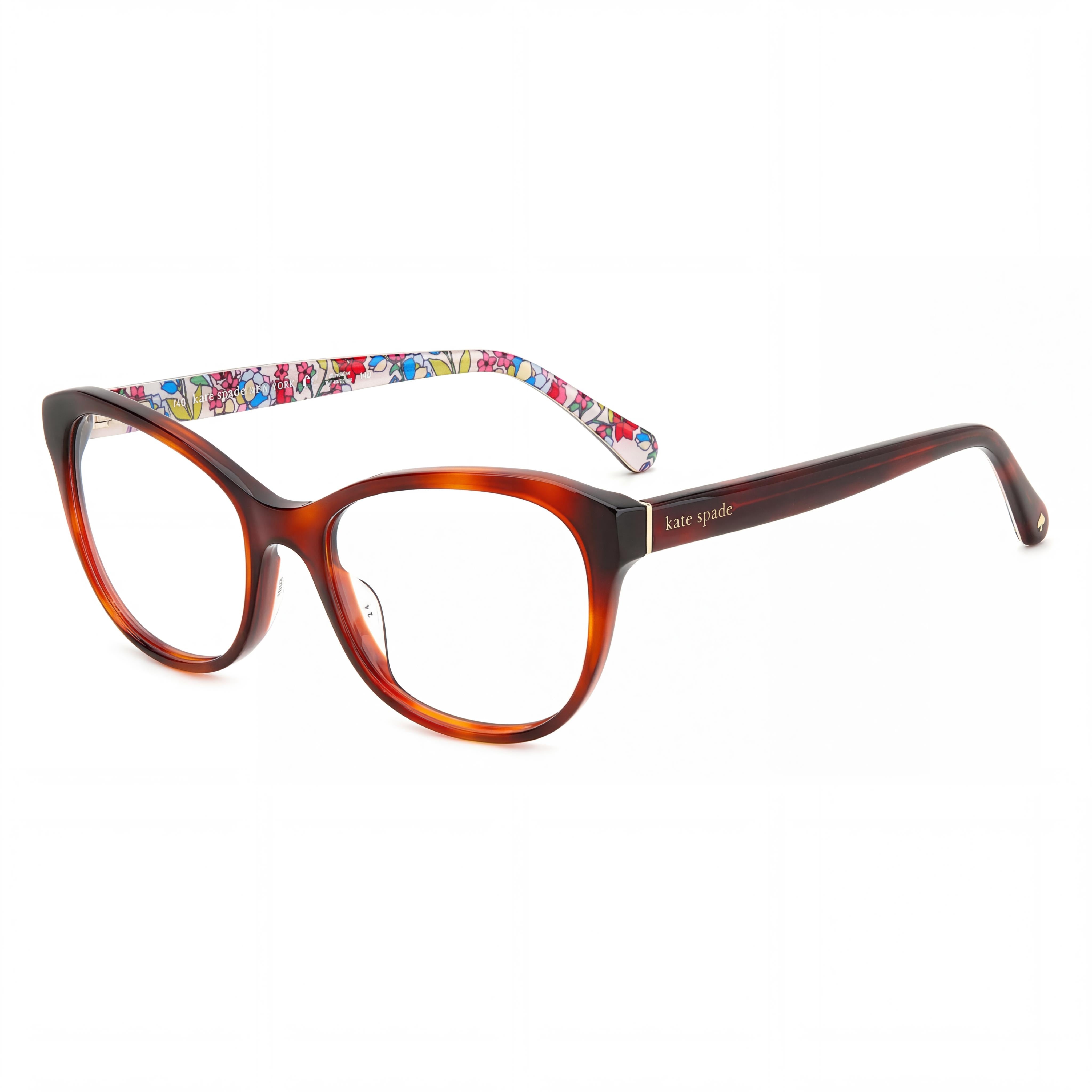 Montura de Gafas Kate Spade New York Nataly para Mujer, de Plástico Havana Oscuro con Lentes Transparentes de Plástico de 51mm, Photo 1