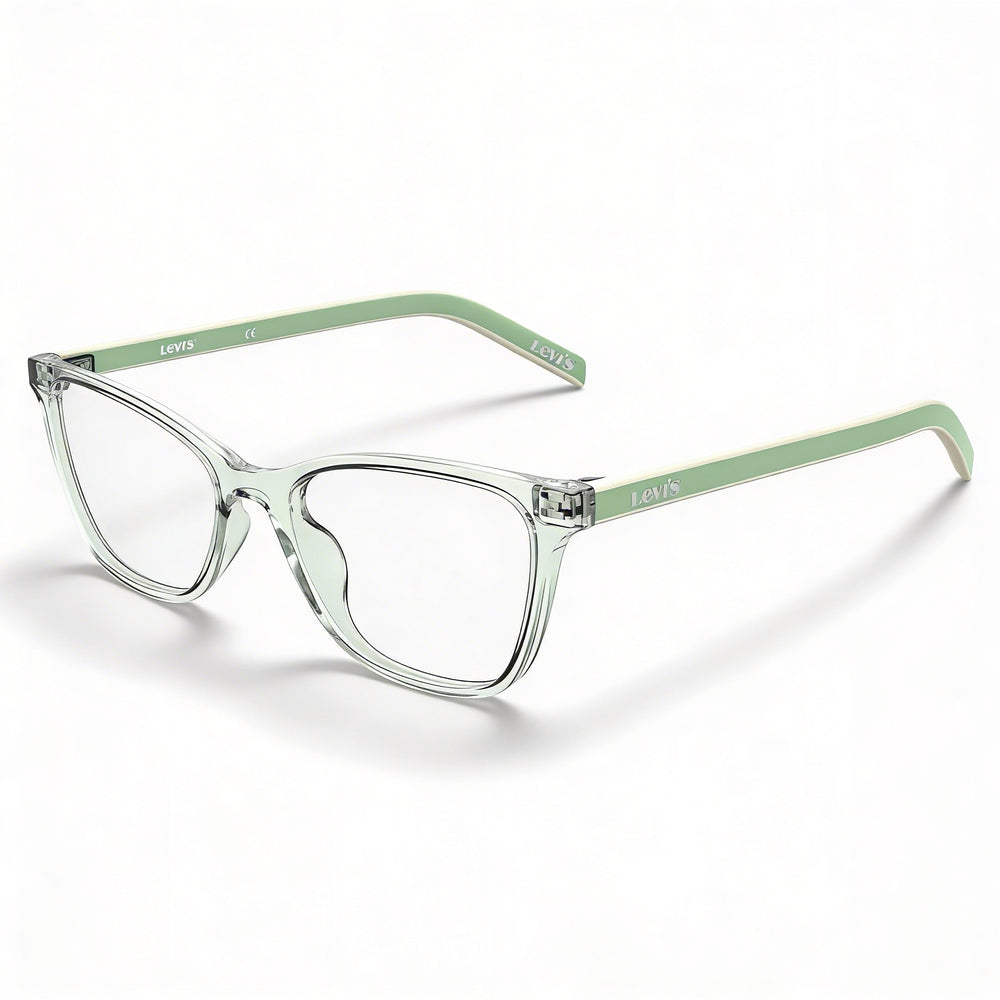 Gafas graduadas Levi's Lv 1022 para mujer, montura de plástico verde, ancho de lente: 52 mm
