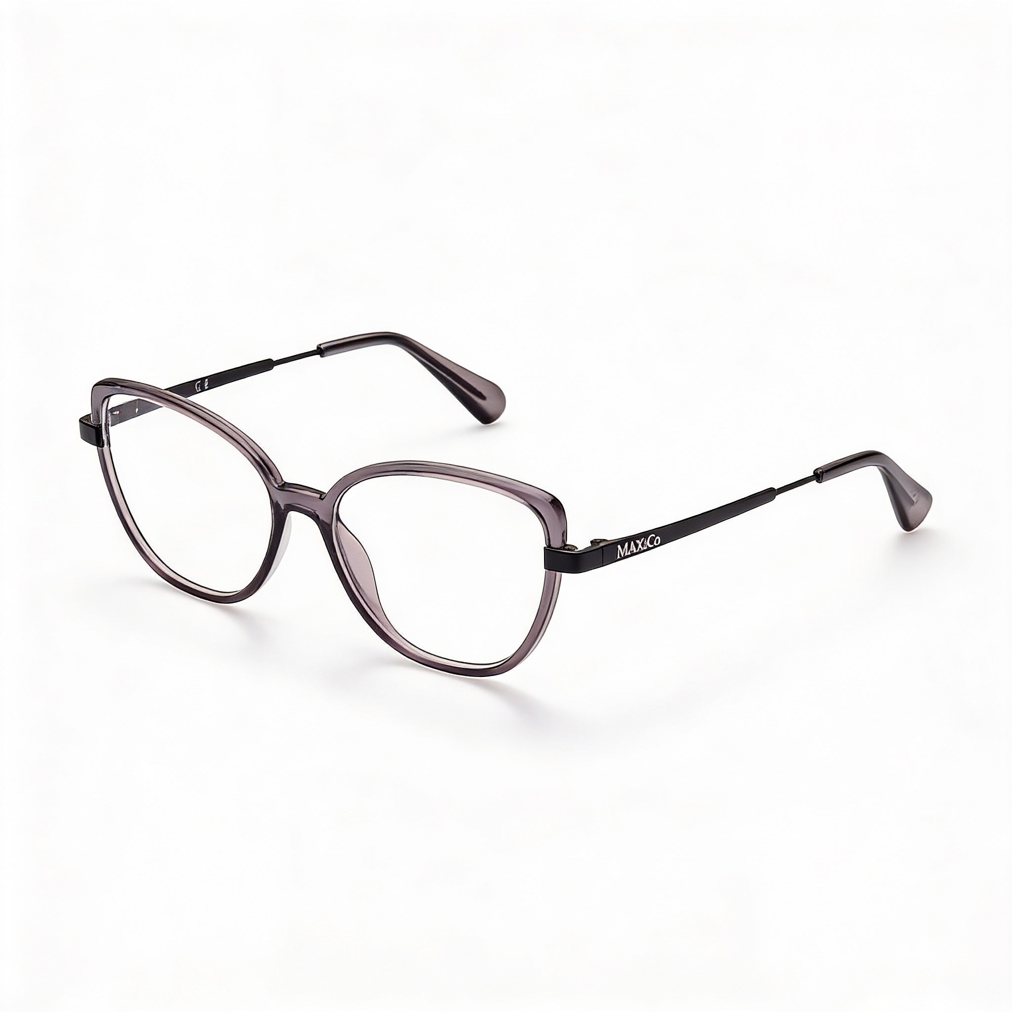 Max & Co. Modern Women's Reading Glasses with Shiny Black Injected Frame and White Lenses 53-15-140, Photo 1