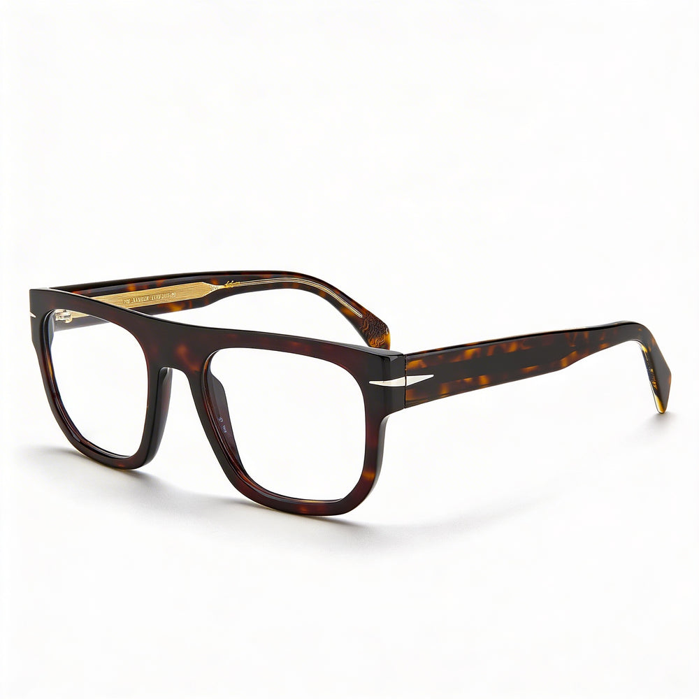 Gafas ópticas unisex de acetato David Beckham Db 7052 en havana con 53 mm de ancho de lente, 20 mm de puente y 145 mm de patilla