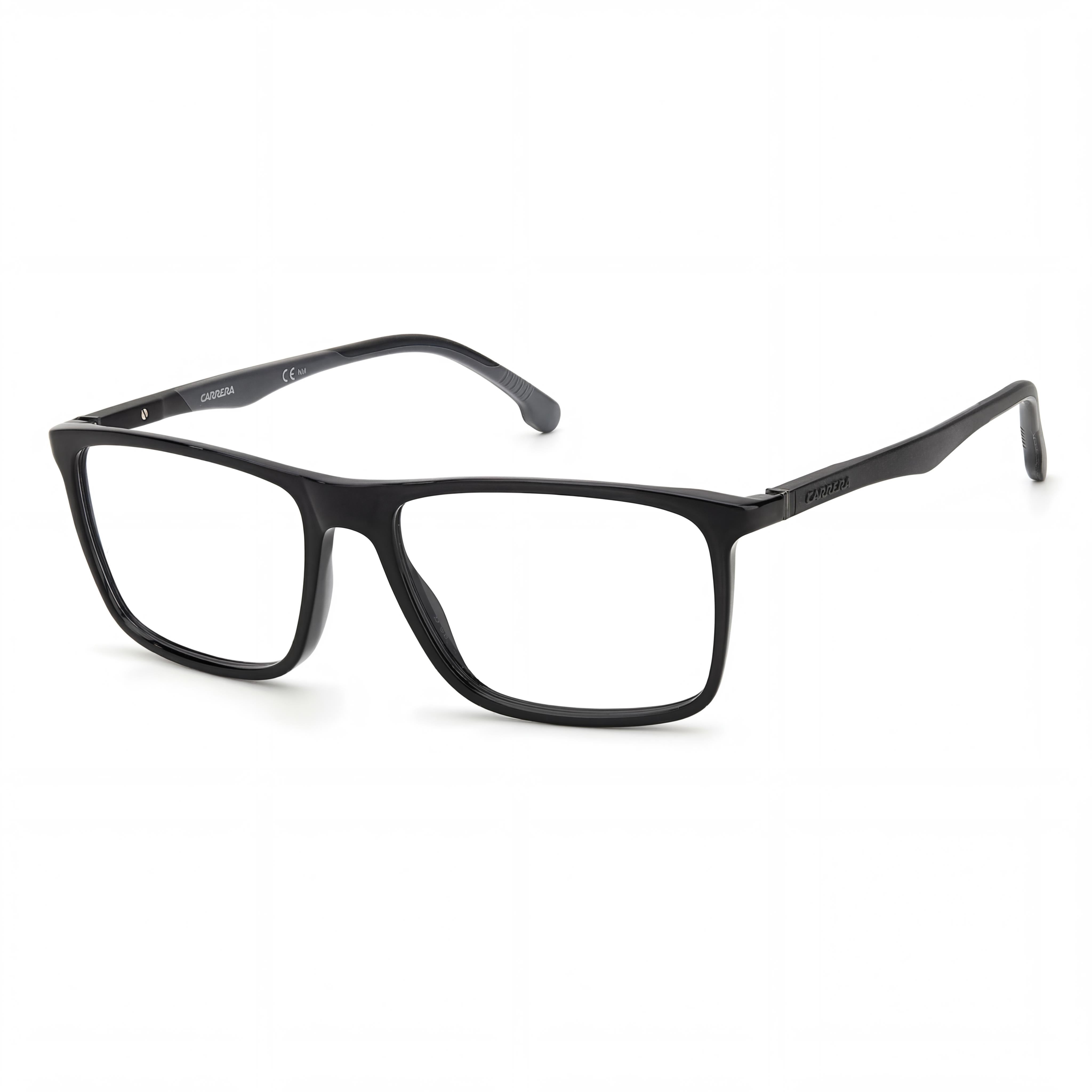 Gafas ópticas unisex Carrera 8862 con montura de plástico negro y lentes de demostración de policarbonato, 55 mm de ancho de lente, Photo 1