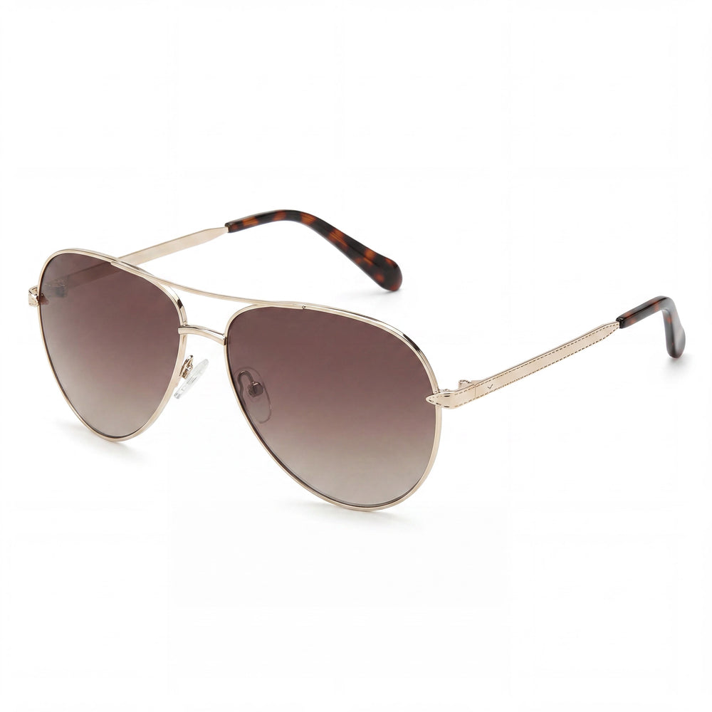 Fossil Fos 3141/G/S Women's Stainless Steel Light Gold UV Protection Sunglasses 59mm