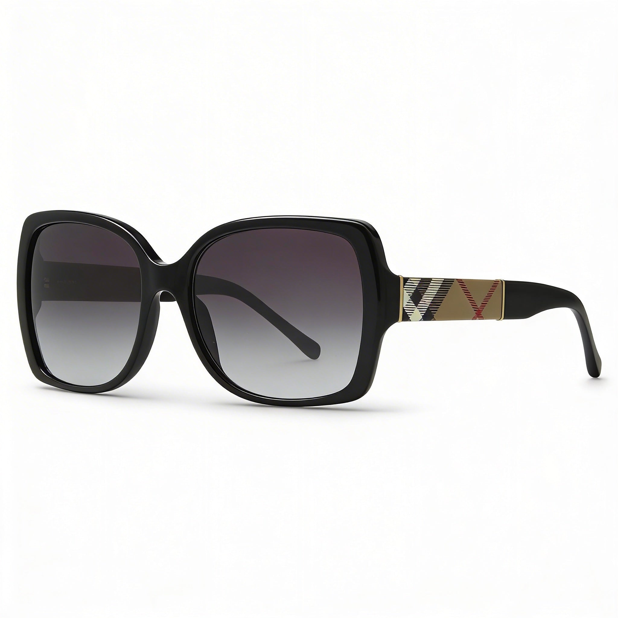 BURBERRY BE4160 Women's Black Acetate Grey Gradient Sunglasses 58mm UV Protection, Lightweight, Scratch Resistant, Photo 1