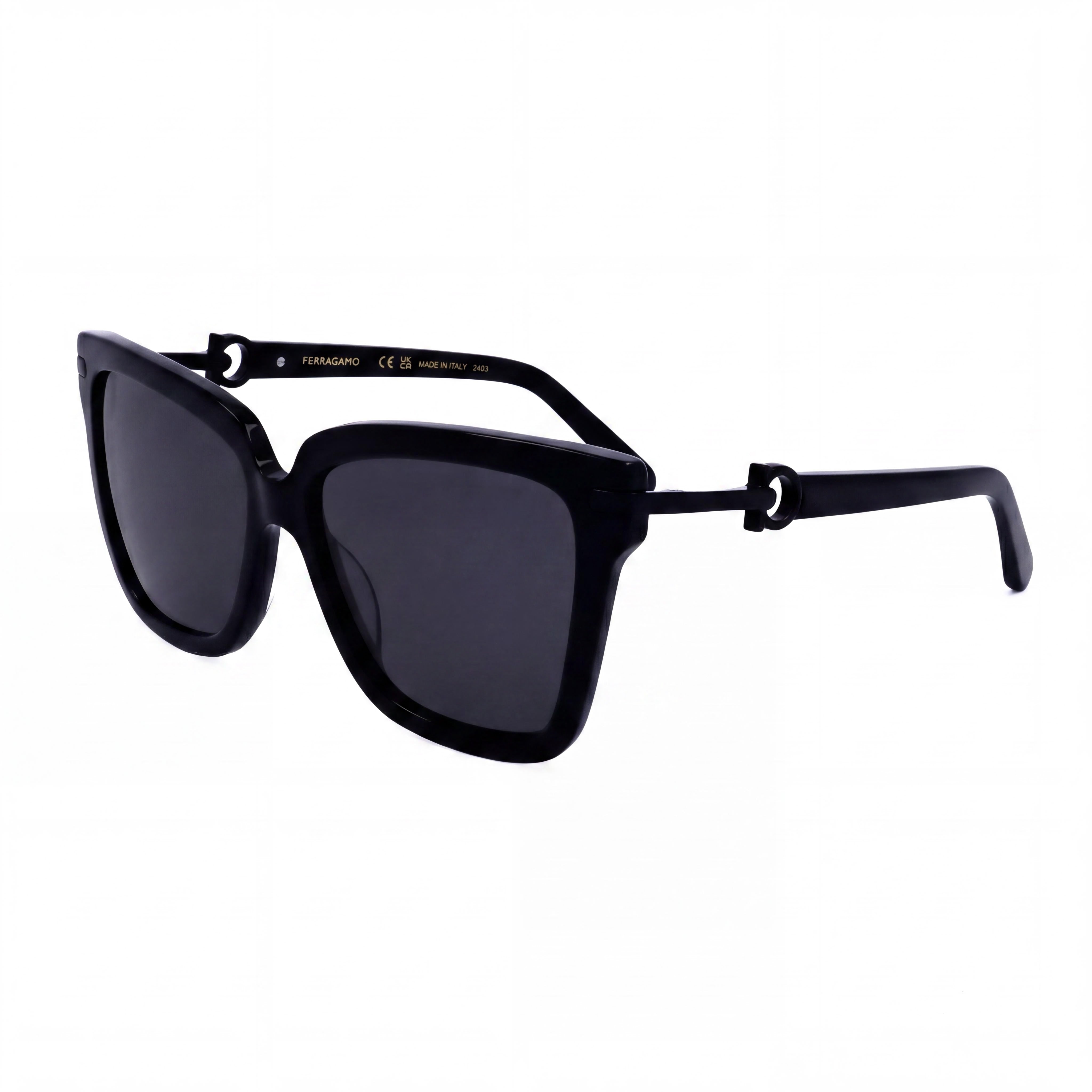 Gafas de sol Salvatore Ferragamo Sf1085sn para mujer, montura de plástico negra, cuadradas, lentes negras no polarizadas, 57 mm, Photo 1