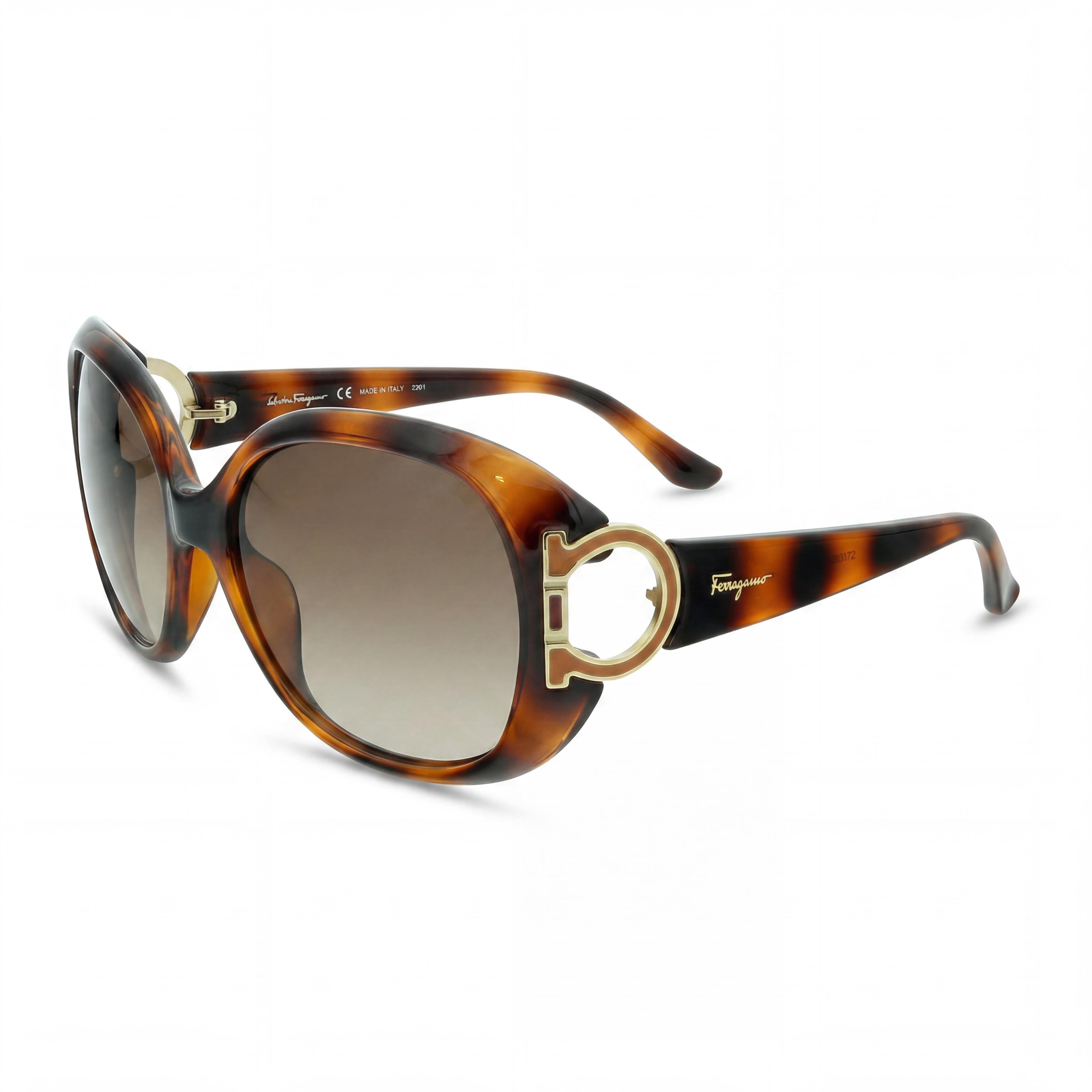 Salvatore Ferragamo Women's Sf668s Brown Plastic UV Protection Sunglasses with Brown Gradient Lenses 57mm, Photo 1