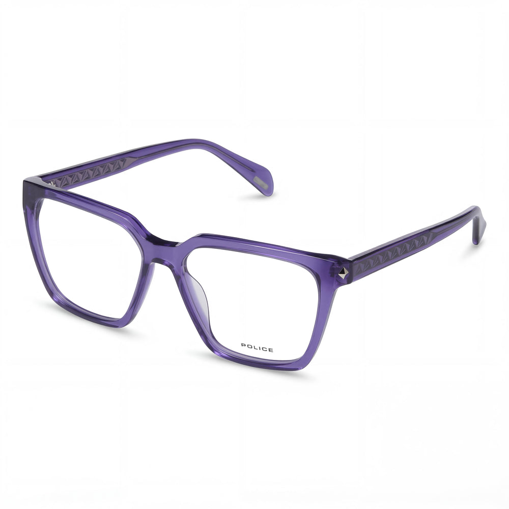 Police Modern Unisex Acetate Frame Sunglasses with Polycarbonate Lenses and UV Protection, 53mm Lens Width