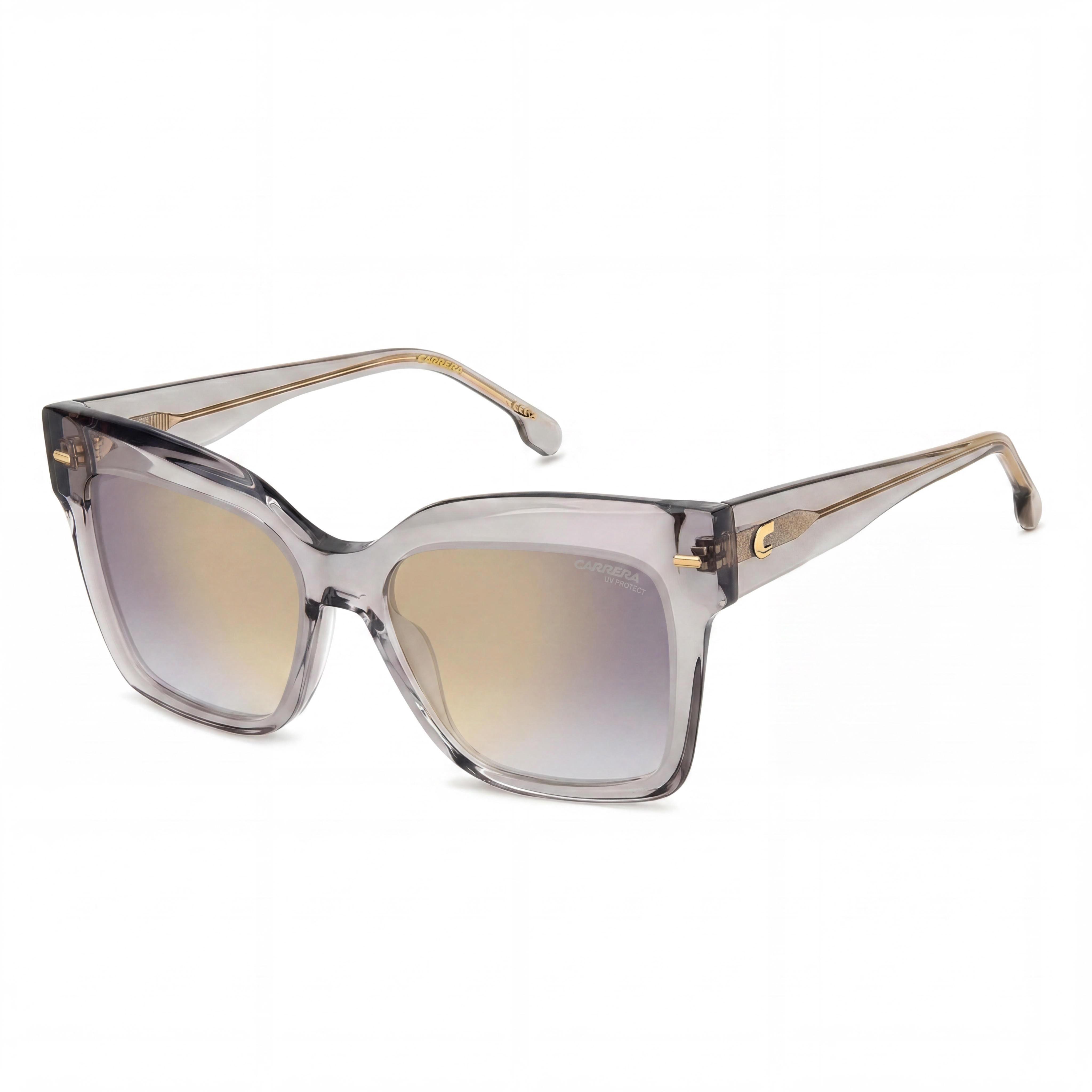 Carrera Carrera 3037/S Women's Grey Plastic Frame Sunglasses with Grey Shaded Gold Mirror Lenses 54mm, Photo 1