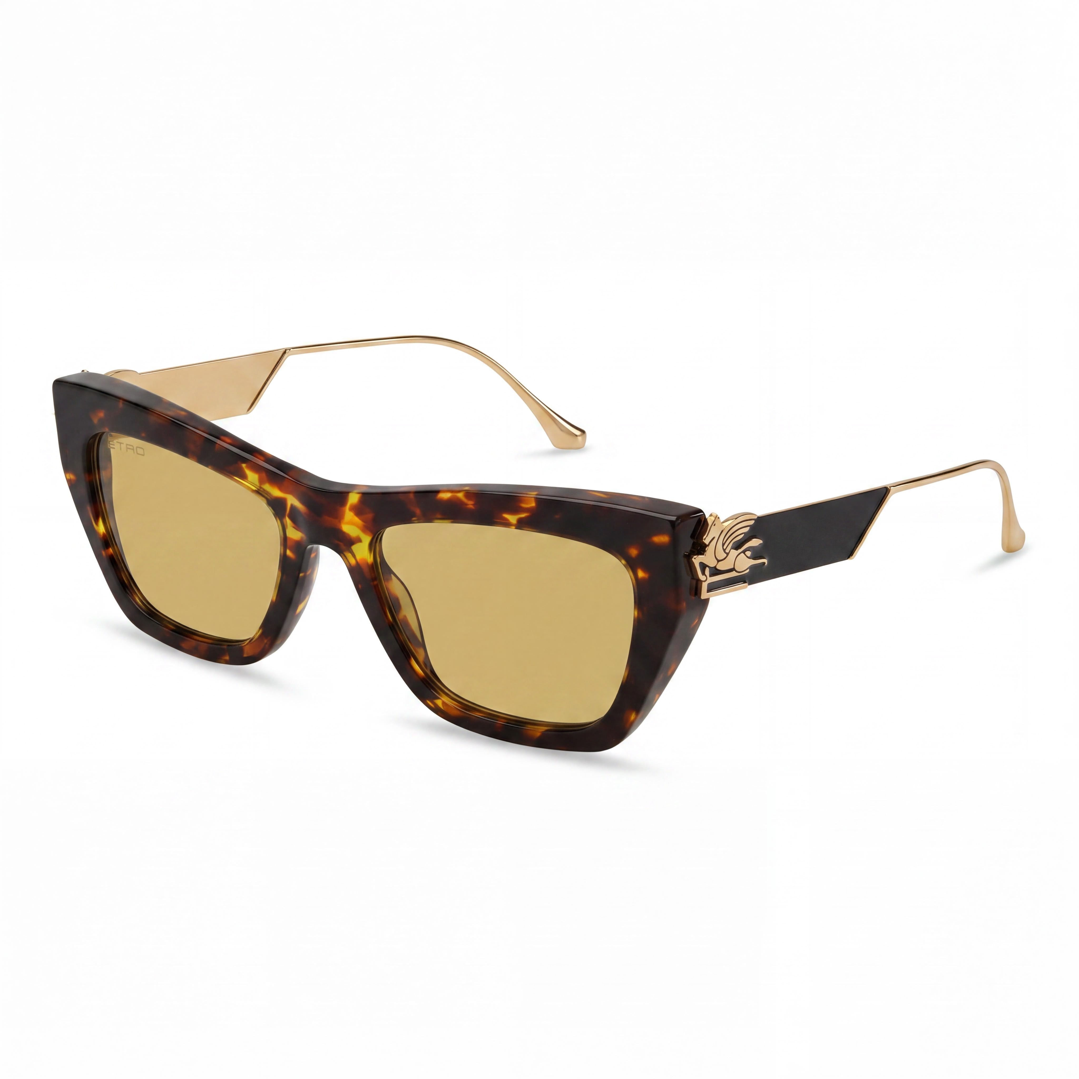 Etro Casual Women's Sunglasses featuring Havana Acetate Frame and Yellow Polycarbonate Lenses 54-20-140, Photo 1