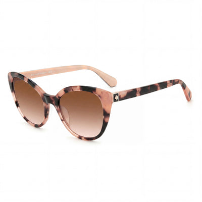 Gafas de sol de protección UV kate spade new york Amberlee/S para mujer, color rosa Habana, de plástico, color rosa, con degradado, 55 mm