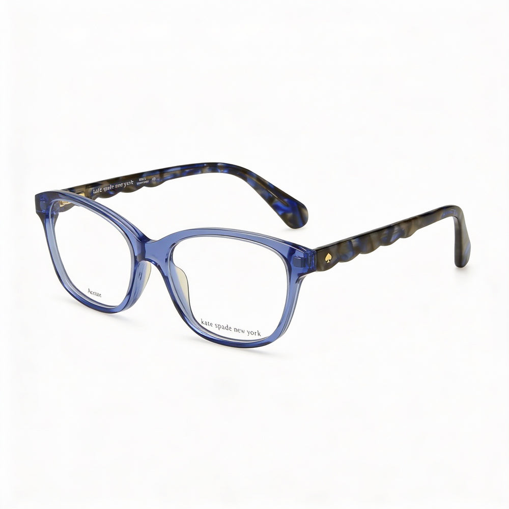 Gafas de sol Kate Spade New York de estilo moderno para mujer, montura de acetato azul, lentes de policarbonato no polarizadas, 48 ​​mm