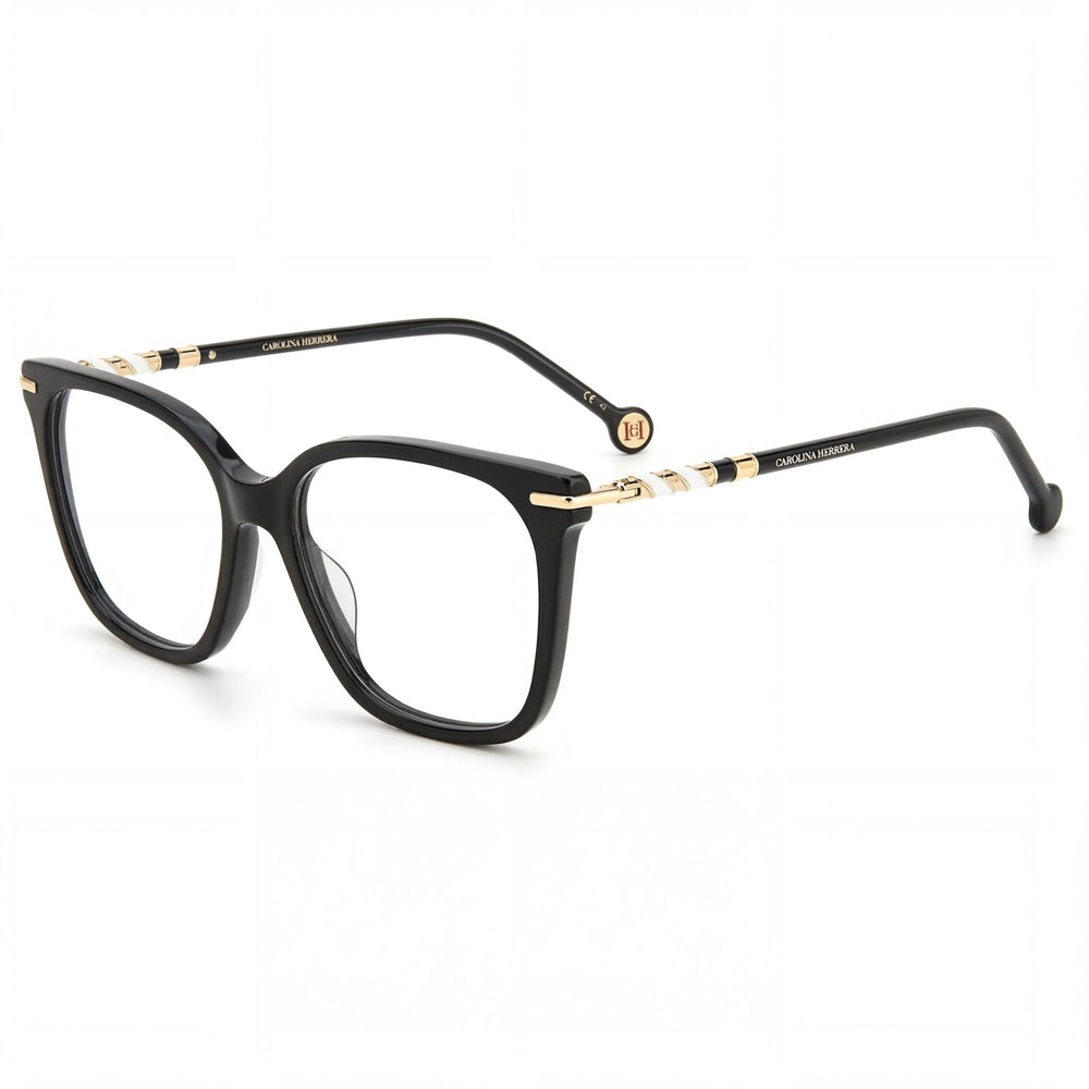 Carolina Herrera Modern Women's Black Acetate Square Eyeglasses 54