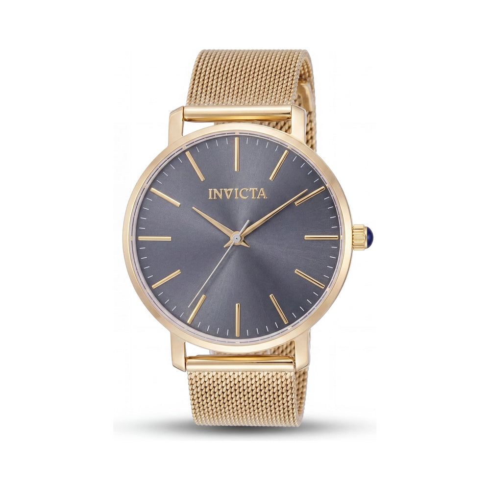 Invicta Angel Collection 48845 Unisex Gold Stainless Steel Grey Dial Quartz Bracelet Watch 38mm
