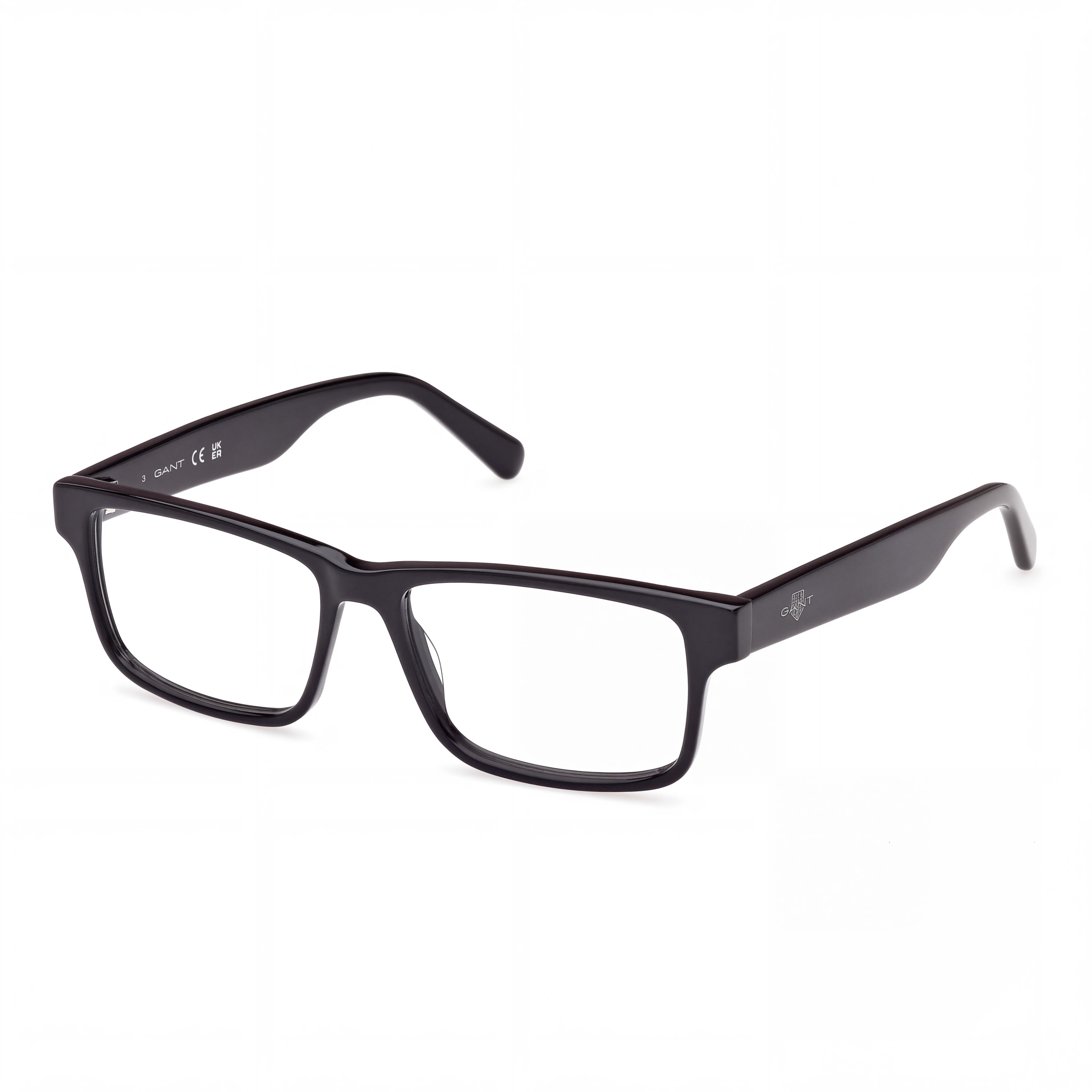 GANT Ga50017 Unisex Eyeglasses with Shiny Black Frame, Polycarbonate Lenses, Lens Width 53mm, Bridge Width 15mm, Temple Length 145mm, Photo 1
