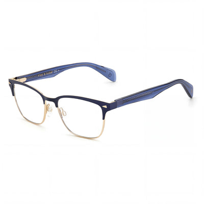 Gafas de sol no polarizadas Rag & Bone de acero aleado azul moderno para mujer de 51 mm