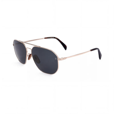 David Beckham Classic Unisex Gold Havana Green Frame Dark Gray Gradient Polycarbonate UV Protected Sunglasses 60mm