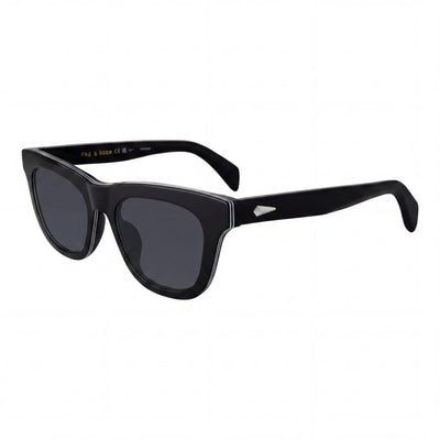 Rag & Bone RNB1086S Casual Unisex Black Ecological oil Grey Lens Sunglasses 52-19-145
