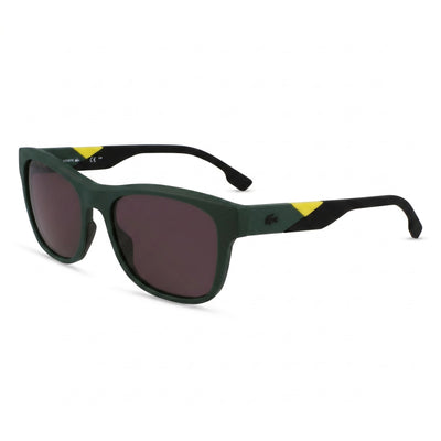 Gafas de sol Lacoste L6043s para hombre, de plástico, con protección UV, montura gris verdoso mate, lentes grises, 56 mm