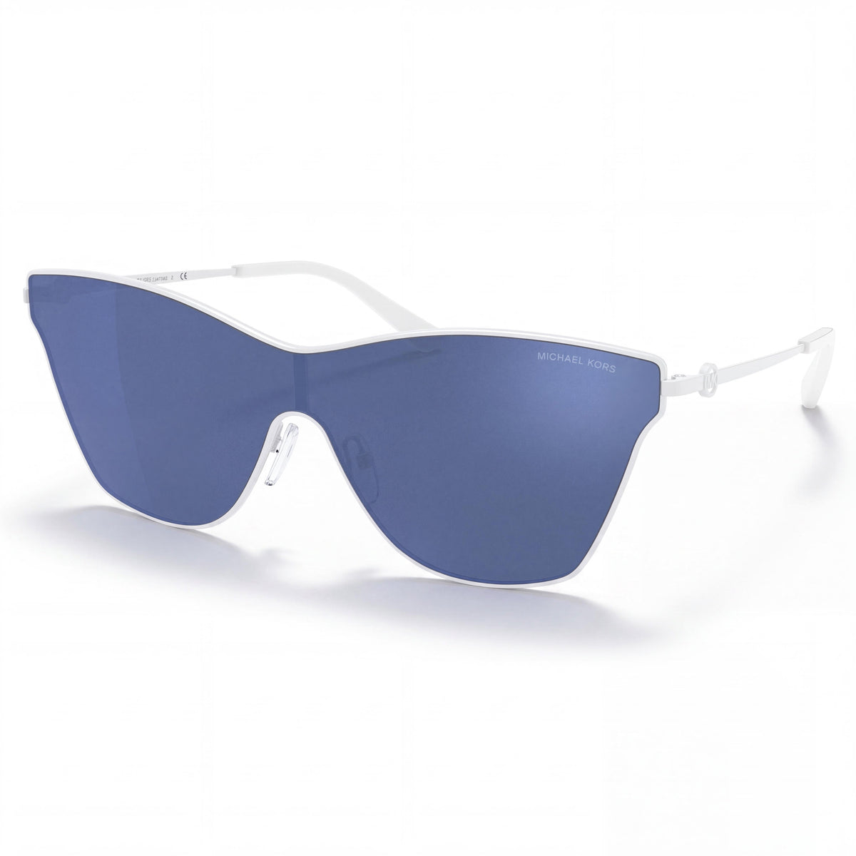 Michael Kors 0mk1063 Gafas de sol de plástico blanco con mariposa para mujer, sin polarización, protección UV, puente de 14 mm, Photo 1